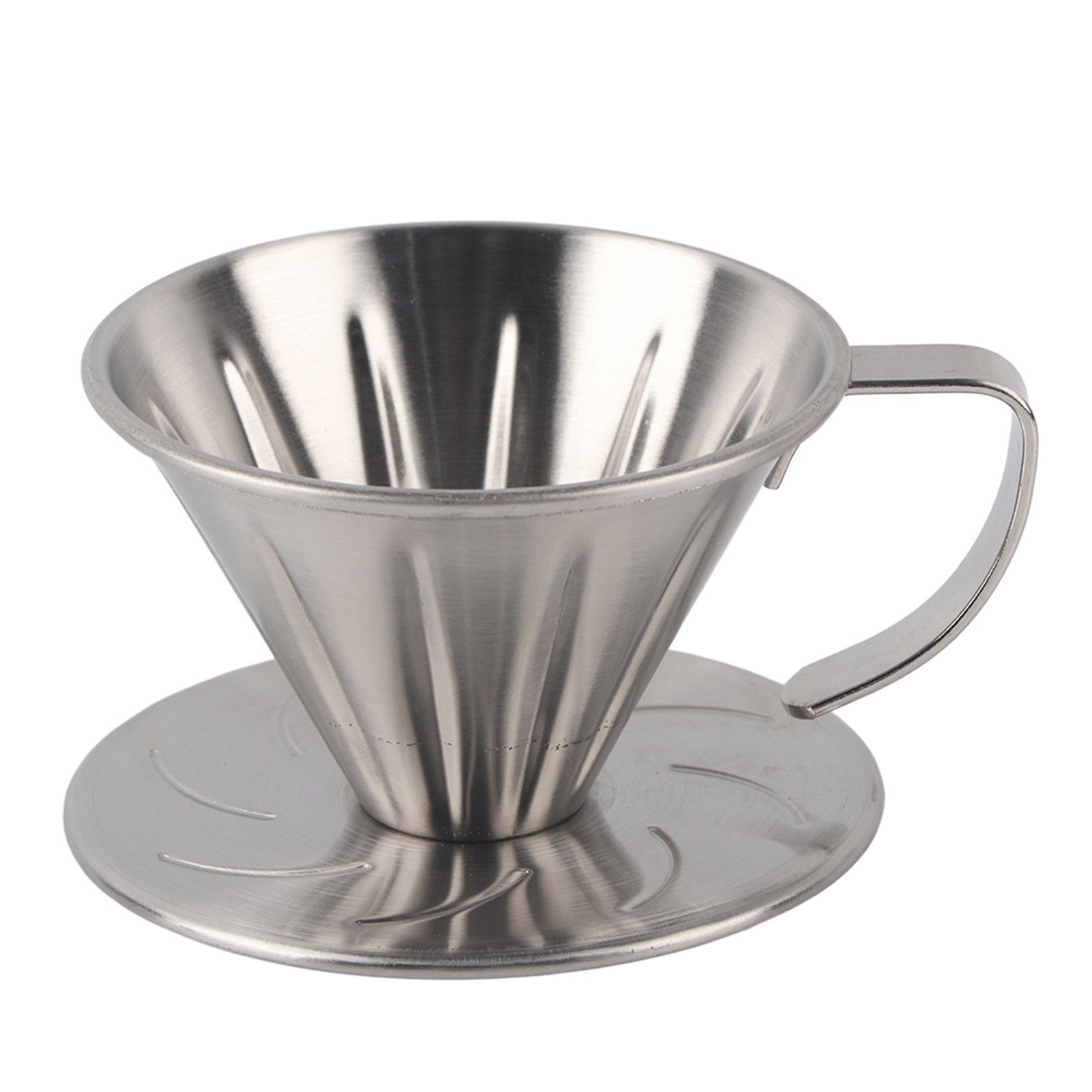 Stainless Steel Pour Over Coffee Dripper Cone Filter Cup Stand Coffee Machine view 2