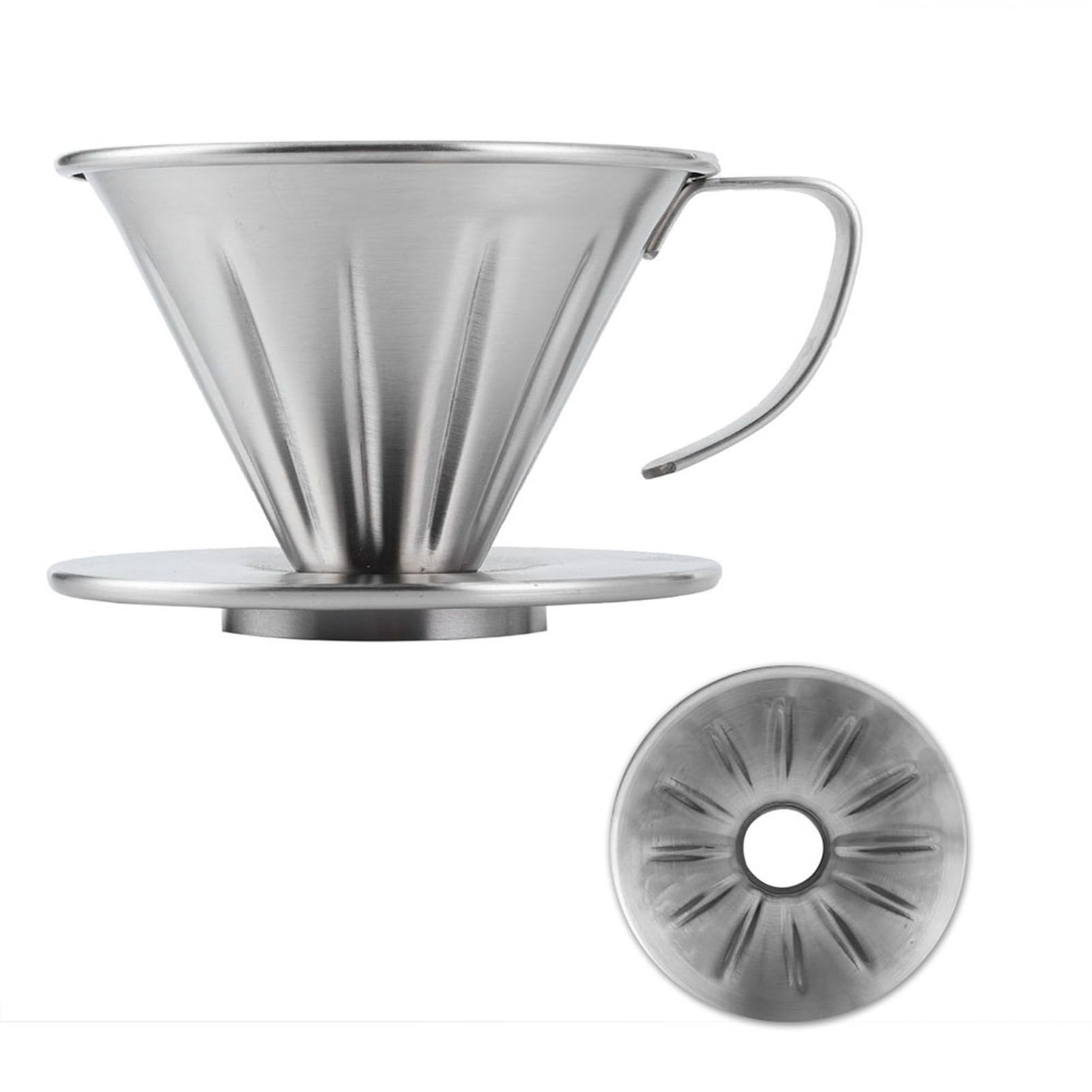 Stainless Steel Pour Over Coffee Dripper Cone Filter Cup Stand Coffee Machine view 8