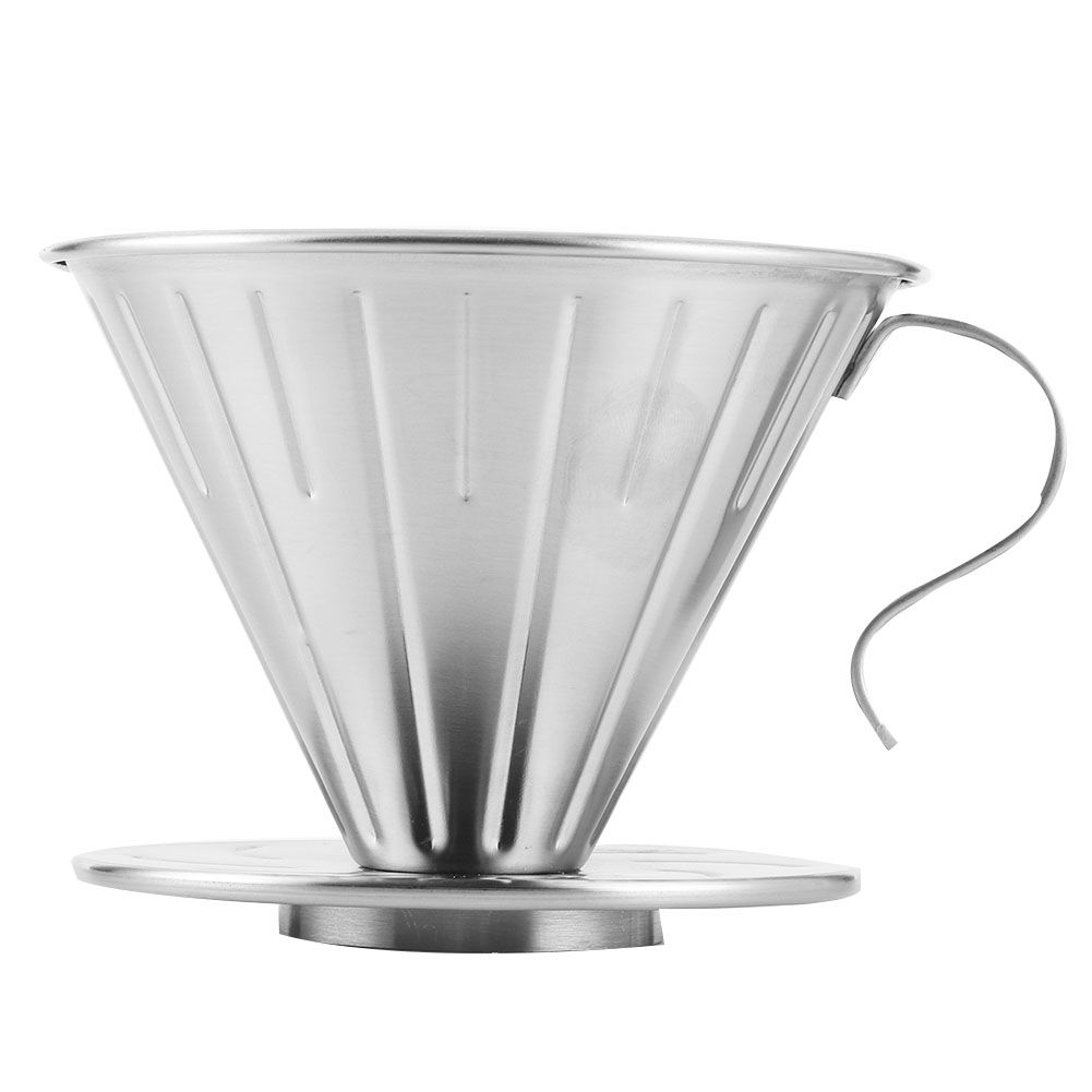 Stainless Steel Pour Over Coffee Dripper Cone Filter Cup Stand Coffee Machine