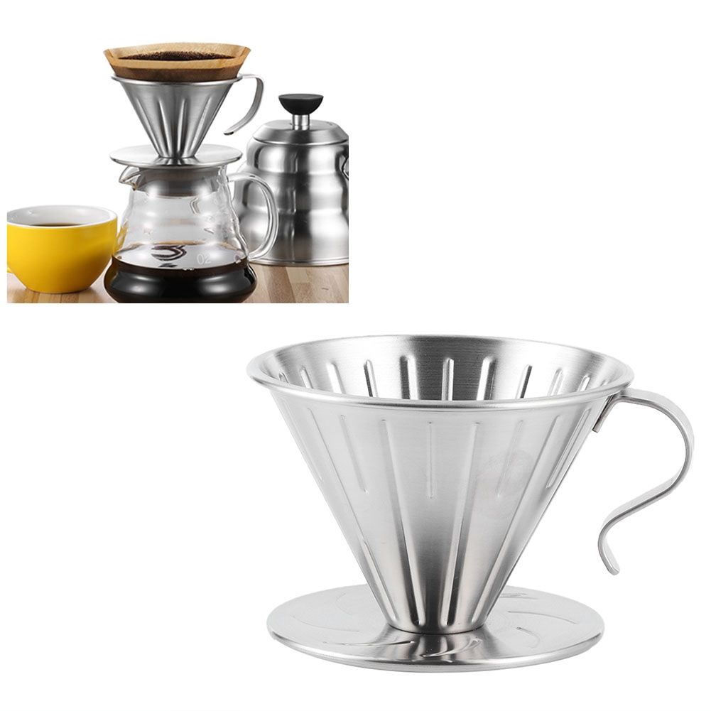 Stainless Steel Pour Over Coffee Dripper Cone Filter Cup Stand Coffee Machine view 9