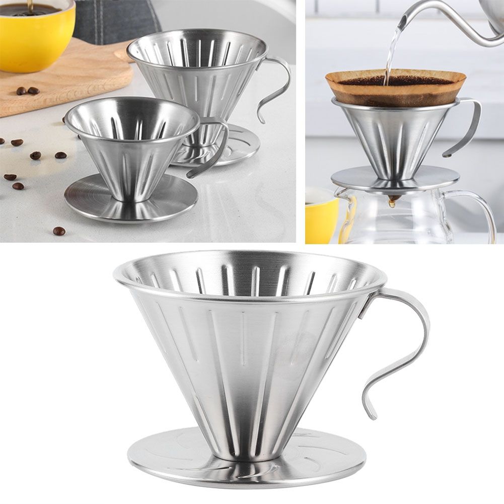 Stainless Steel Pour Over Coffee Dripper Cone Filter Cup Stand Coffee Machine view 10