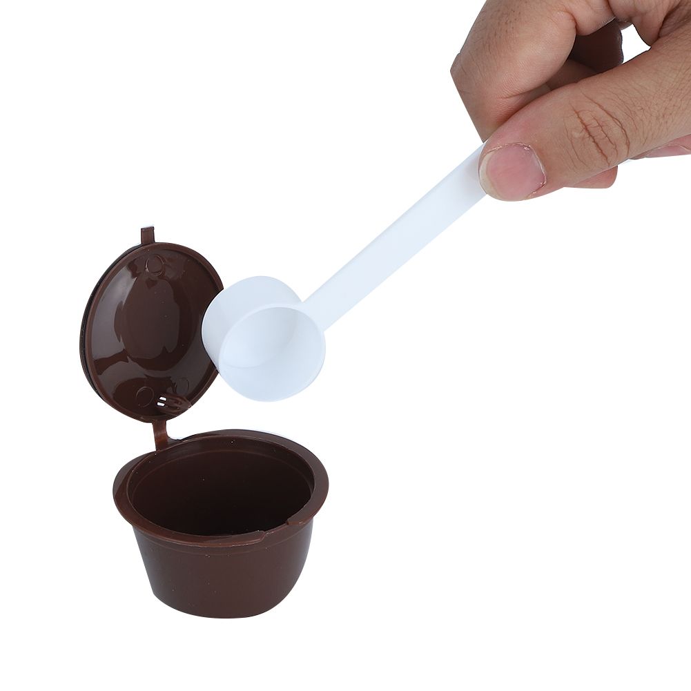 2Sets Coffee Capsule Filter Cup Reusable Refillable Pods with Spoon Brush Fit view 11