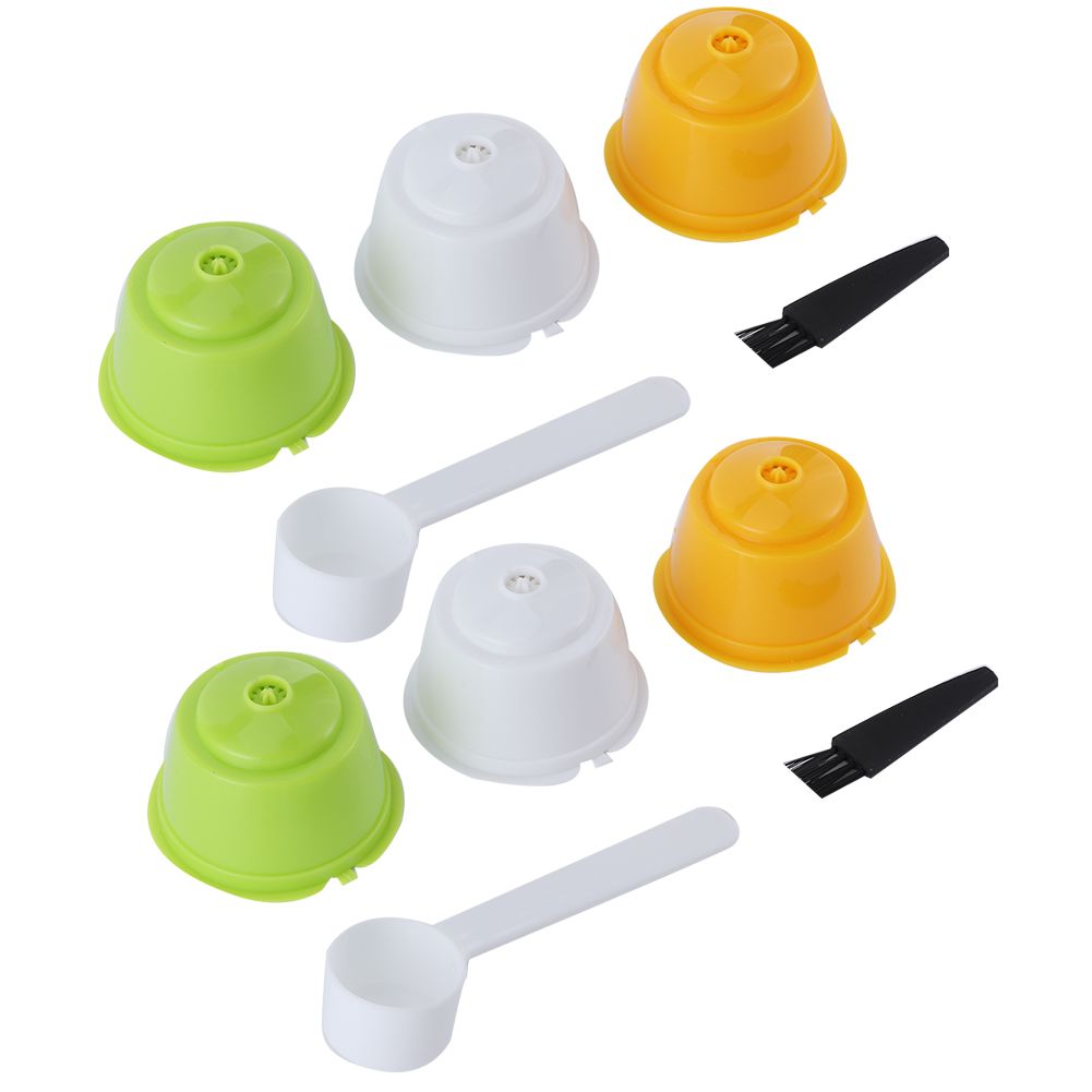2Set Refillable Coffee Capsule Reusable Coffee Filter Cup with Brush Spoon Set view 4