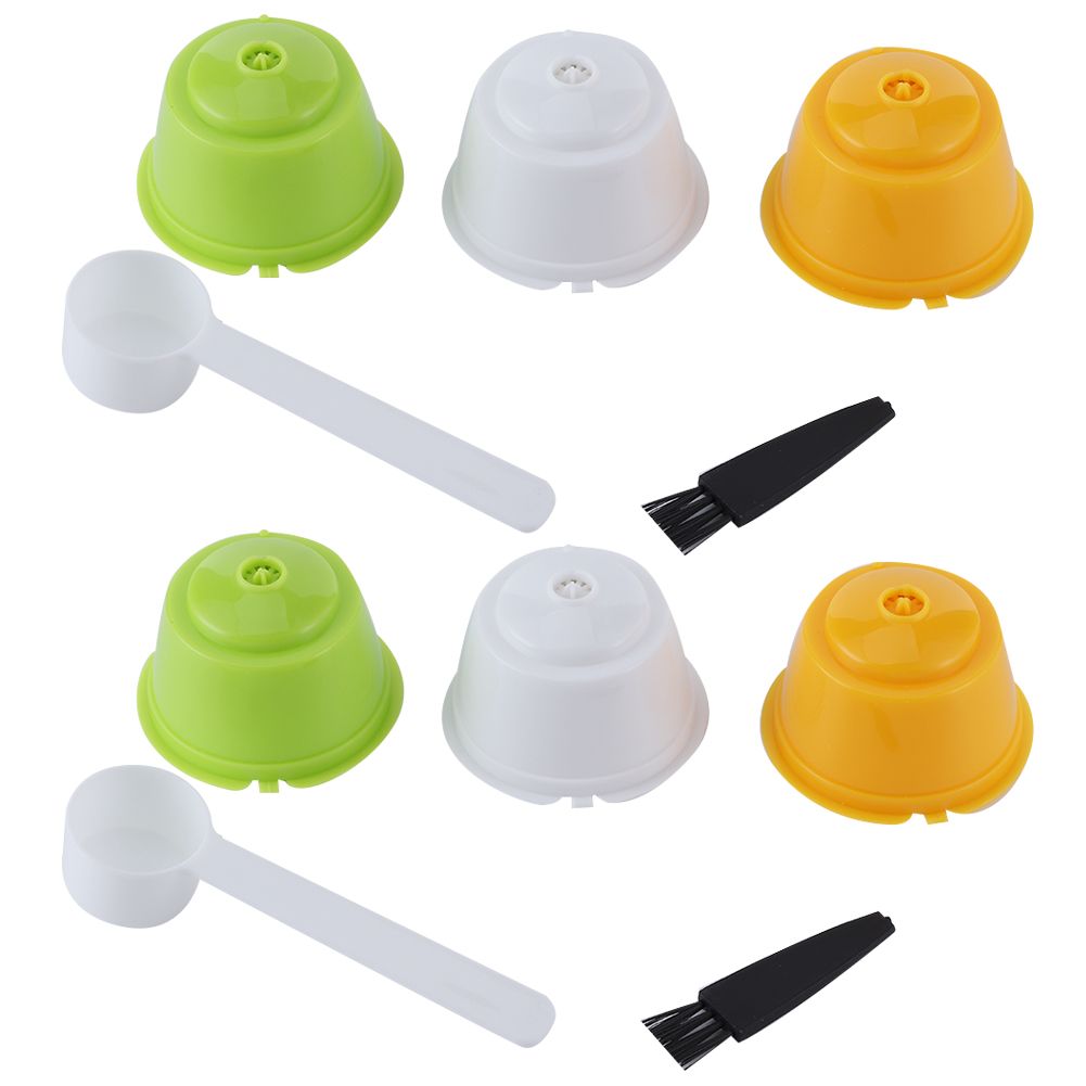 2Set Refillable Coffee Capsule Reusable Coffee Filter Cup with Brush Spoon Set view 5
