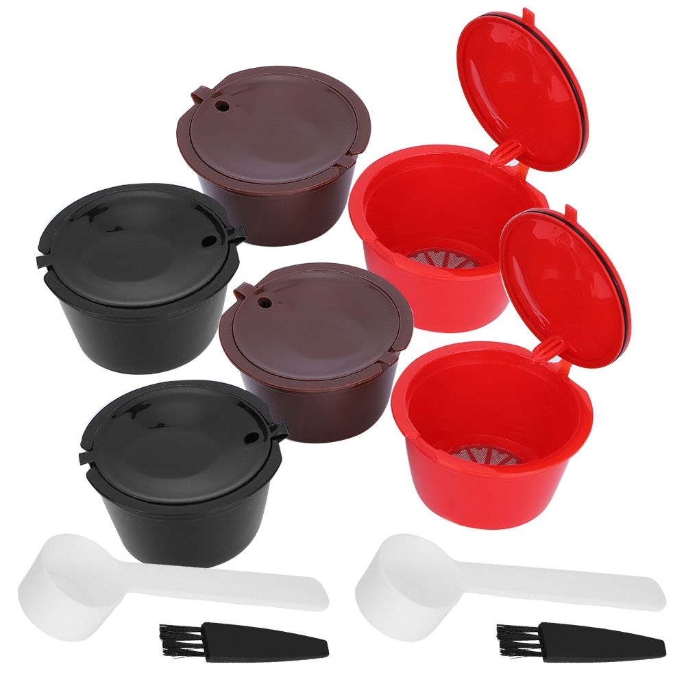 Reusable Refillable Coffee Capsule Filter Cup with Spoon Brush Set Cafe Tools