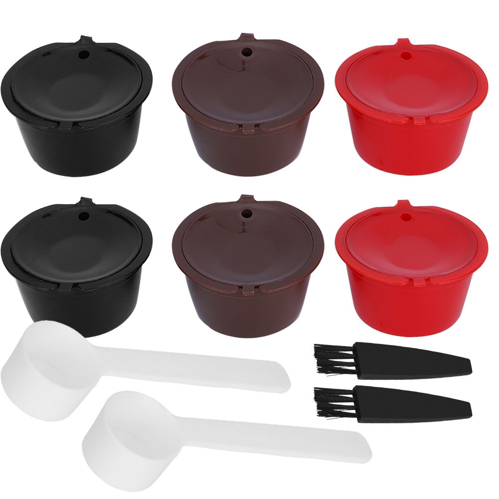 Reusable Refillable Coffee Capsule Filter Cup with Spoon Brush Set Cafe Tools view 2