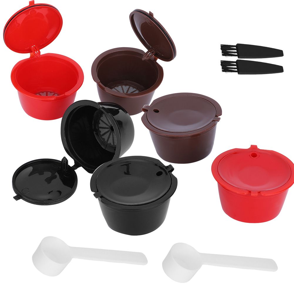Reusable Refillable Coffee Capsule Filter Cup with Spoon Brush Set Cafe Tools view 3