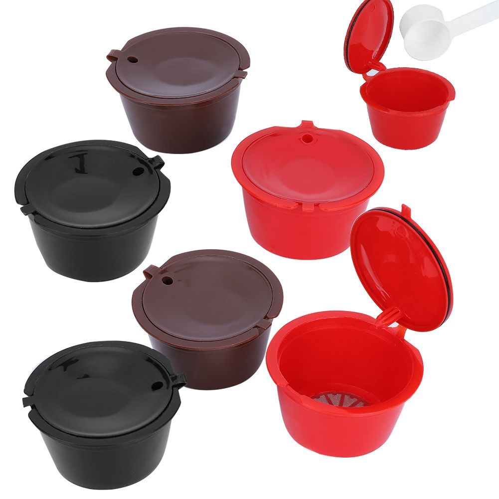 Reusable Refillable Coffee Capsule Filter Cup with Spoon Brush Set Cafe Tools view 7