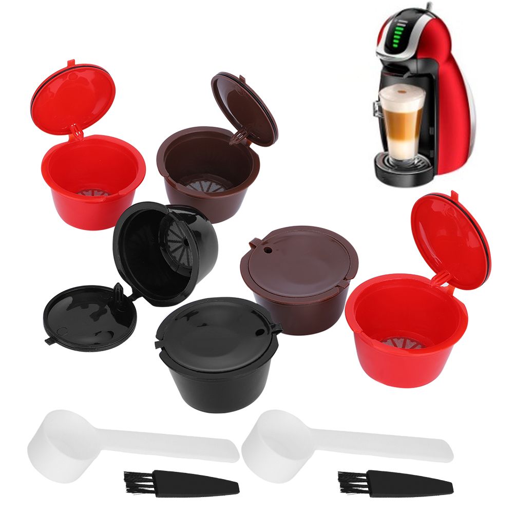 Reusable Refillable Coffee Capsule Filter Cup with Spoon Brush Set Cafe Tools view 10