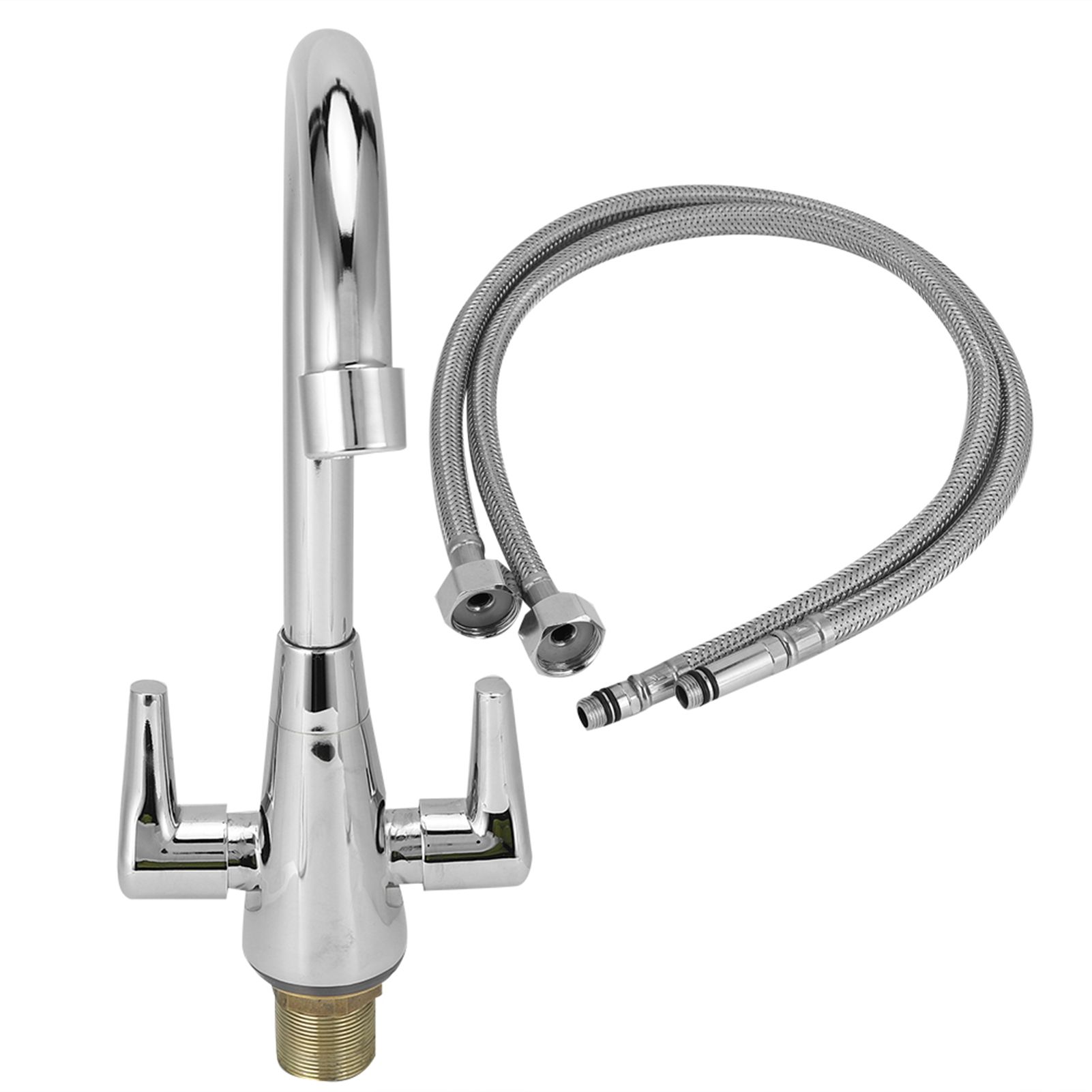 G1/2 Thread Copper Faucet Hot Cold Water Outlet 360 Degree Rotation for view 2