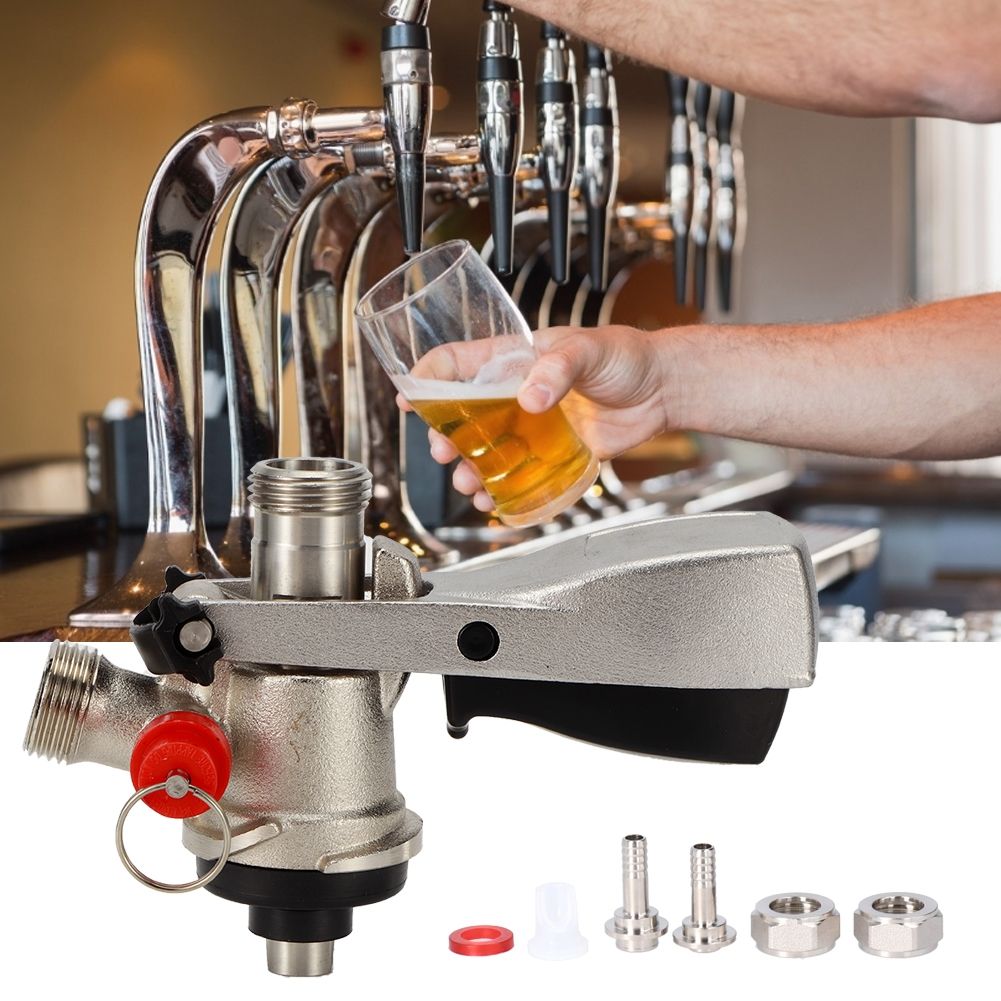 G5/8 S Type Draft Beer Keg Coupler Dispenser with Pressure Relief Valve Home view 9