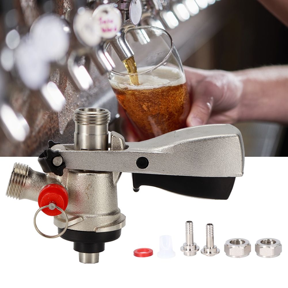 G5/8 S Type Draft Beer Keg Coupler Dispenser with Pressure Relief Valve Home view 10