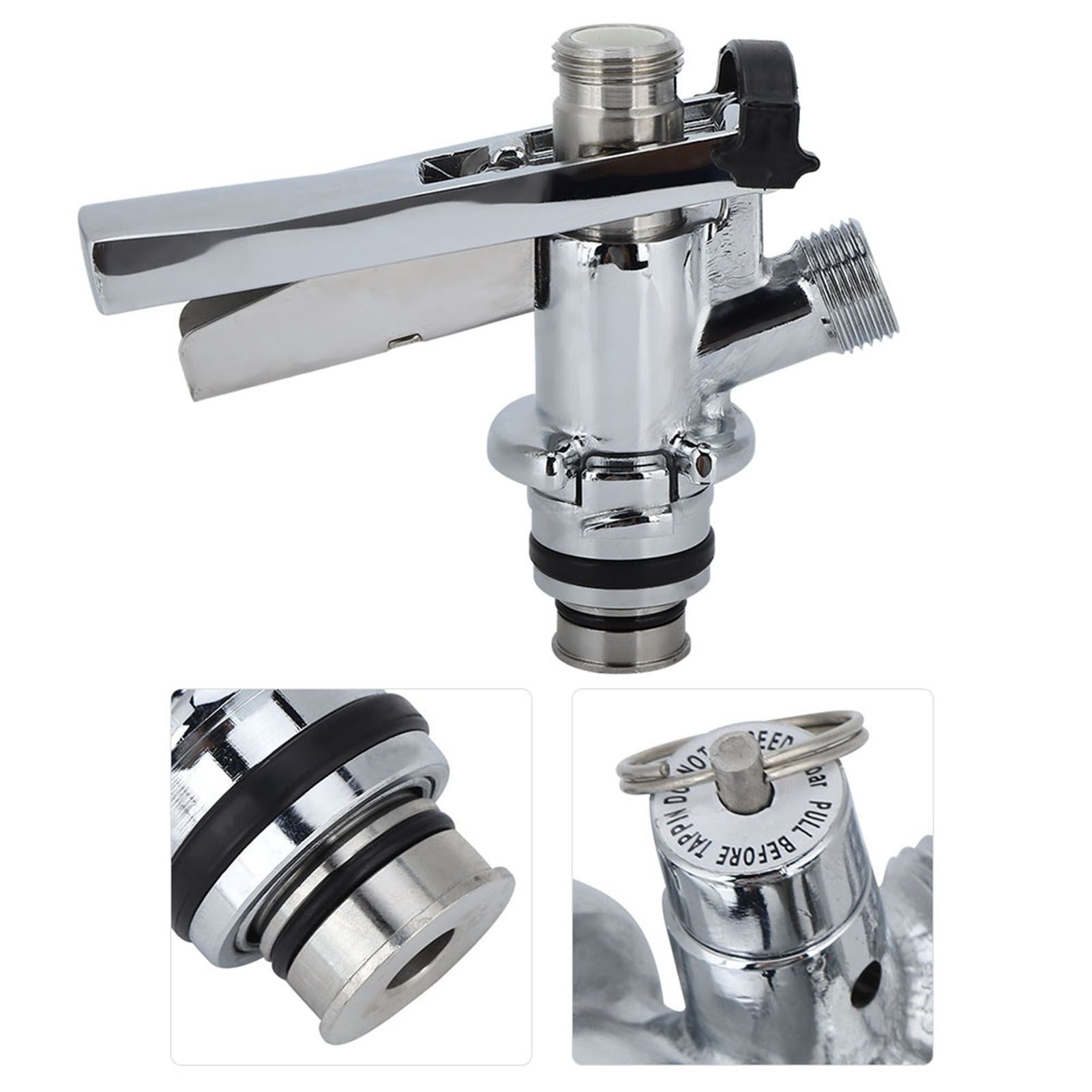 G5/8 U Type Stainless Steel Beer Keg Coupler Dispenser Accessory for Home Bar view 3