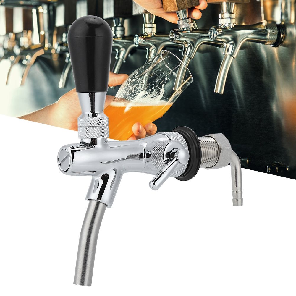 G5/8in Thread Chroming Brass Stainless Steel Adjustable Beer Faucet Tap Beer view 9
