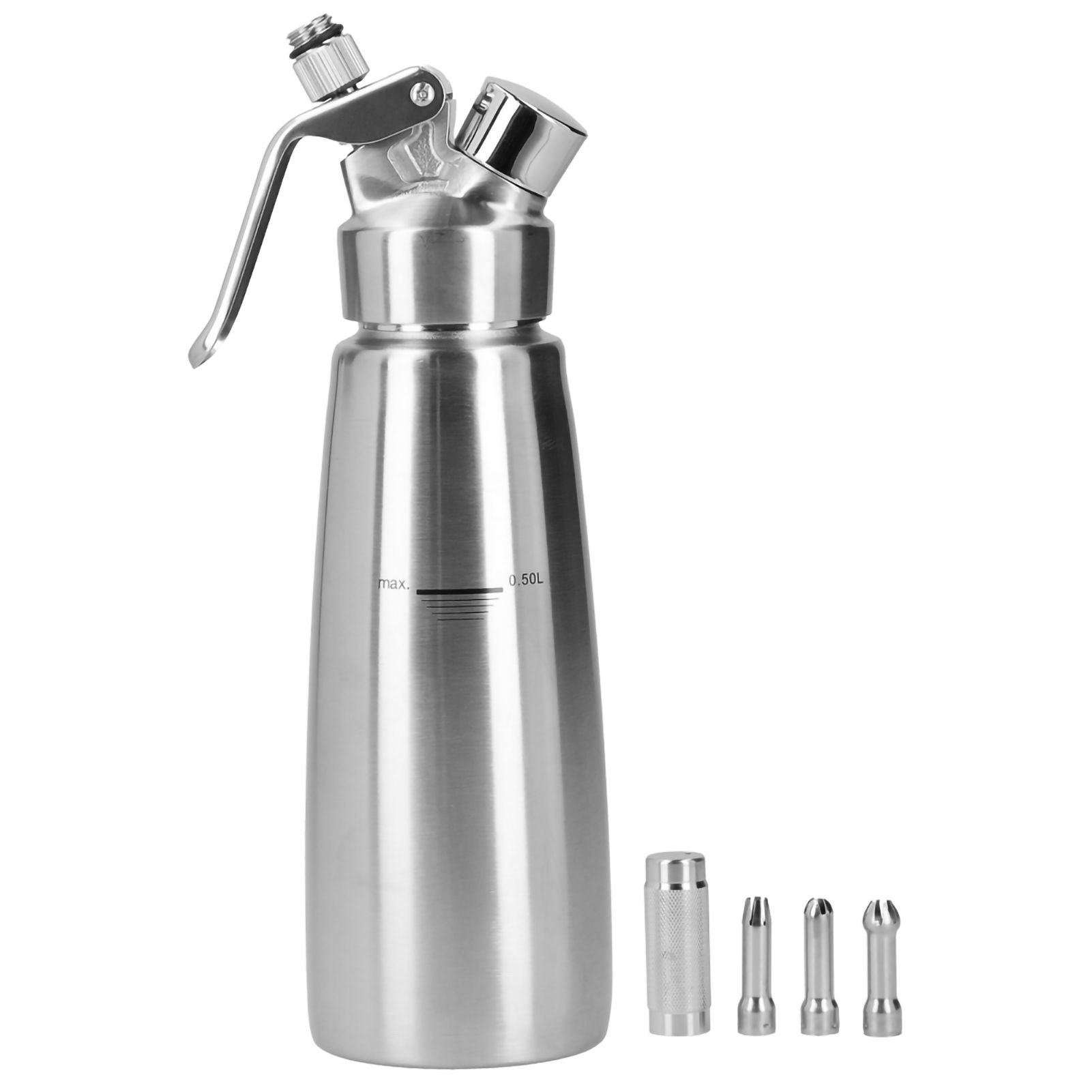 304 Stainless Steel Cream Foamer Whipper Dispenser Coffee Dessert Cake DIY view 2