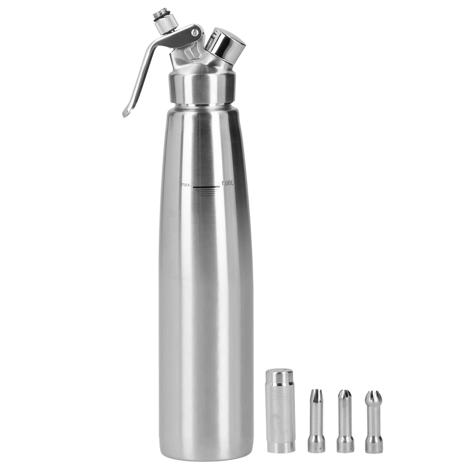 304 Stainless Steel Cream Foamer Whipper Dispenser Coffee Dessert Cake DIY view 2