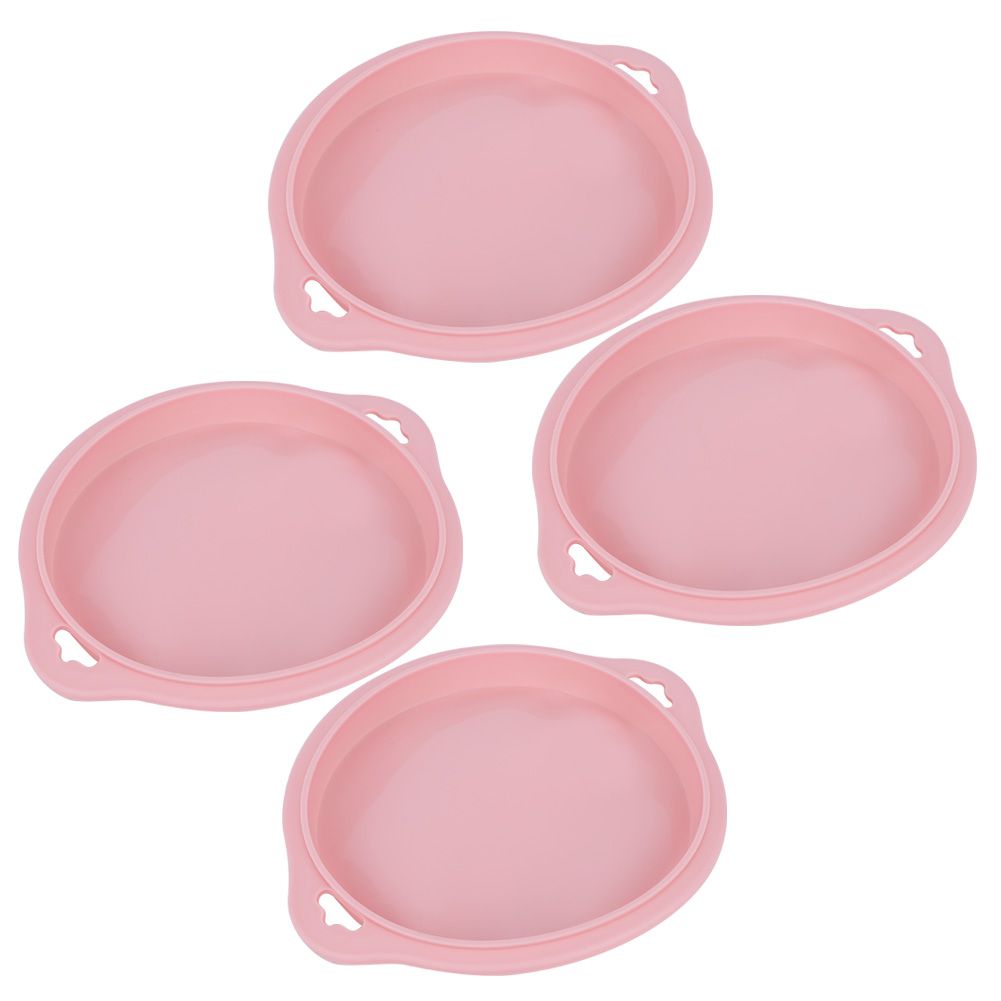 4PCS Silicone Layered Cake Mold Round Shape Bread Mold Cake Tray Mould