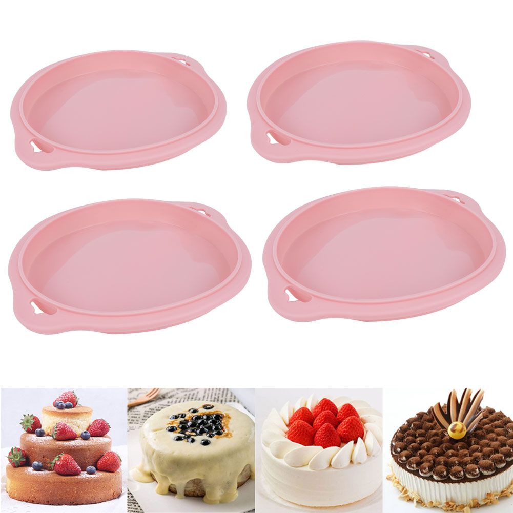 4PCS Silicone Layered Cake Mold Round Shape Bread Mold Cake Tray Mould view 9