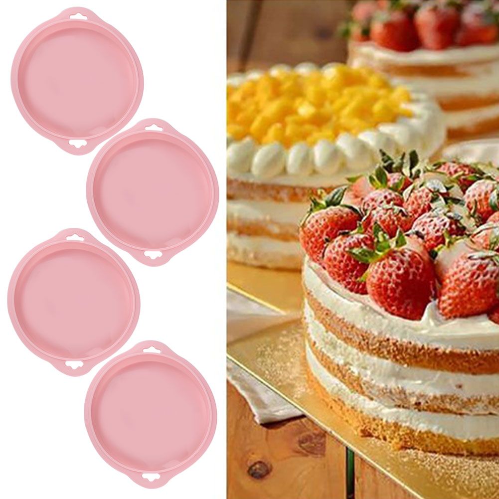4PCS Silicone Layered Cake Mold Round Shape Bread Mold Cake Tray Mould view 10
