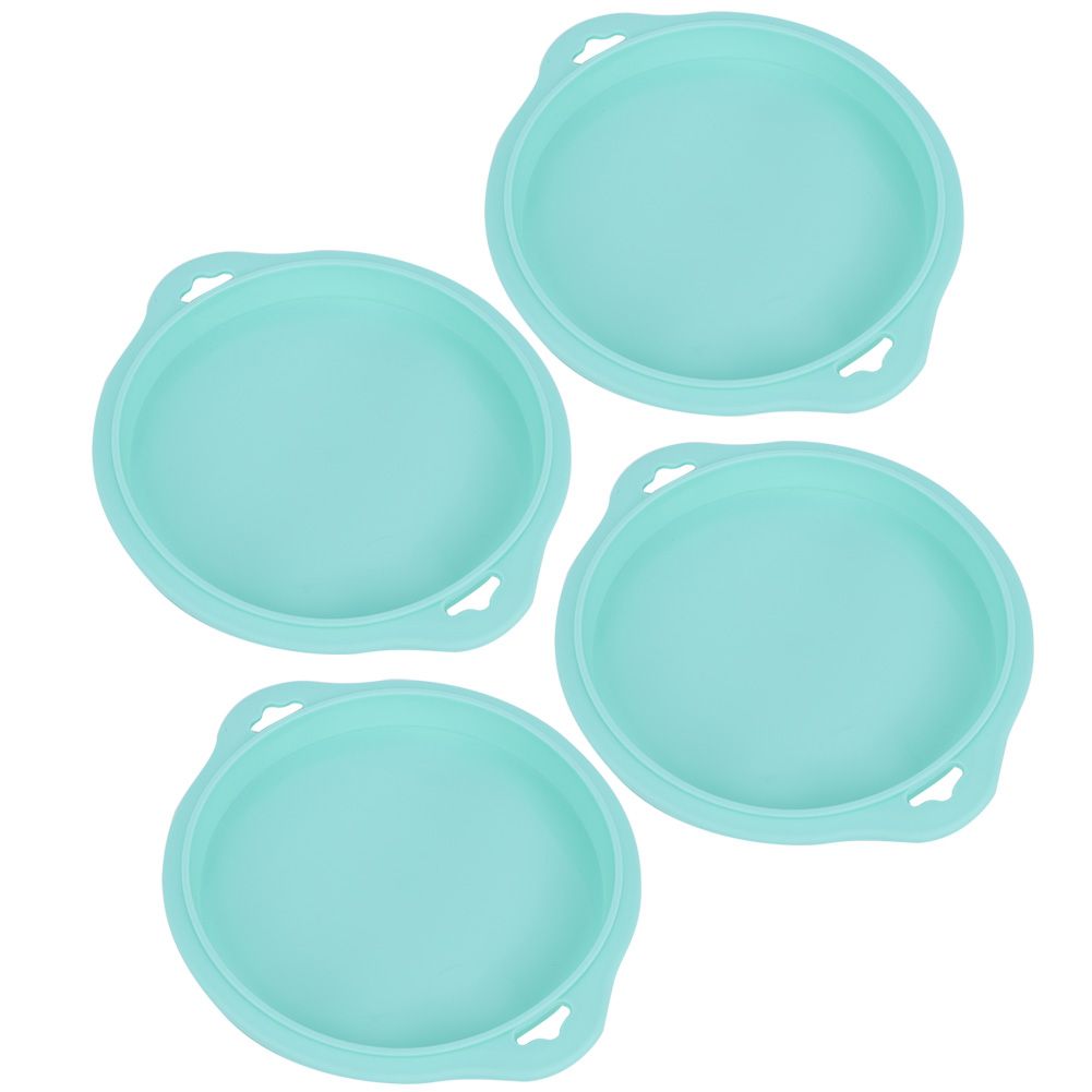 4PCS Silicone Layered Cake Mold Round Shape Bread Mold Cake Tray Mould