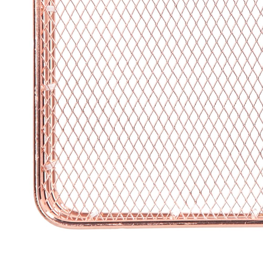 2PCS Nordic Simple Rose Gold Wrought Iron Storage Basket Desktop Organizer view 11