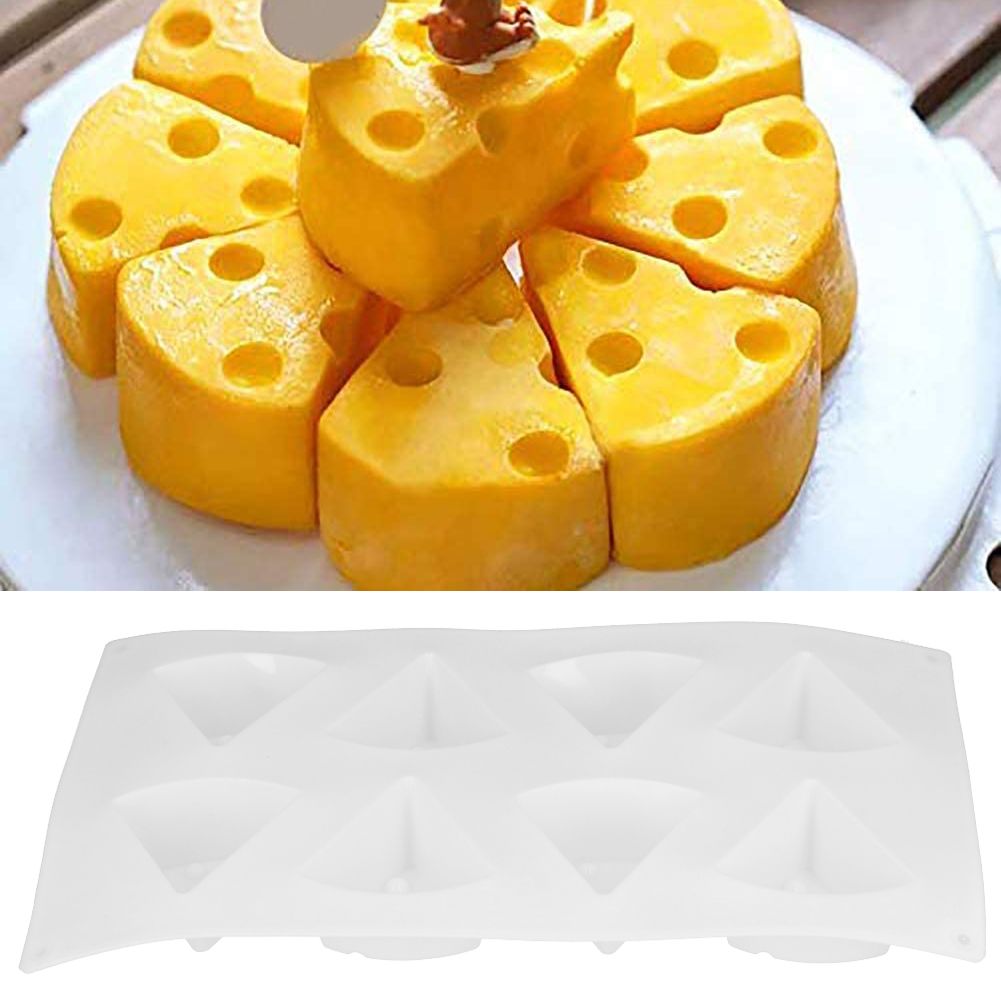 8 Cavity Cheese Cake Silicone Mold DIY Baking NonStick Mousse Chocolate view 9