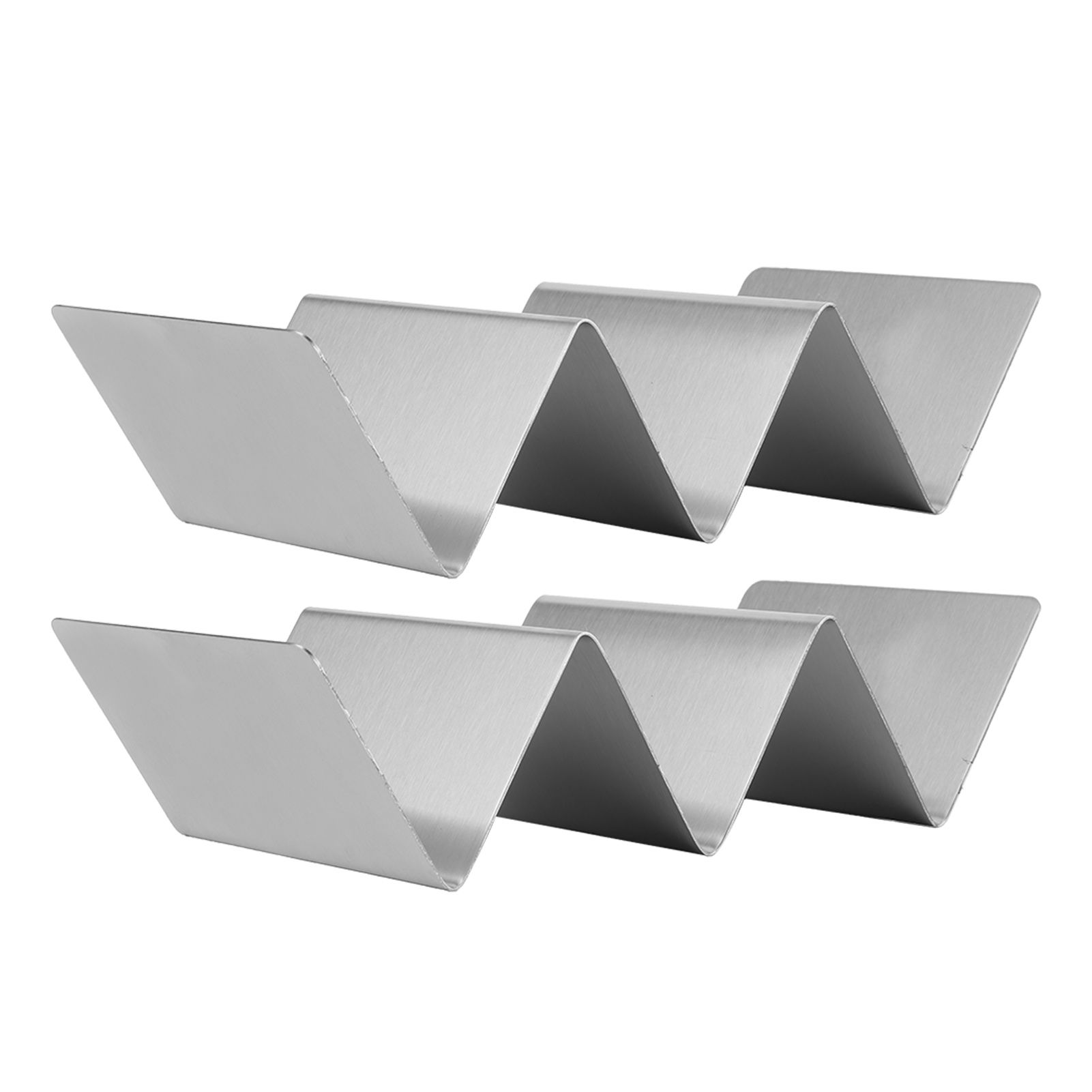 2PCS Stainless Steel Taco Pancake Stand Storage Rack Holders for Restaurant view 5