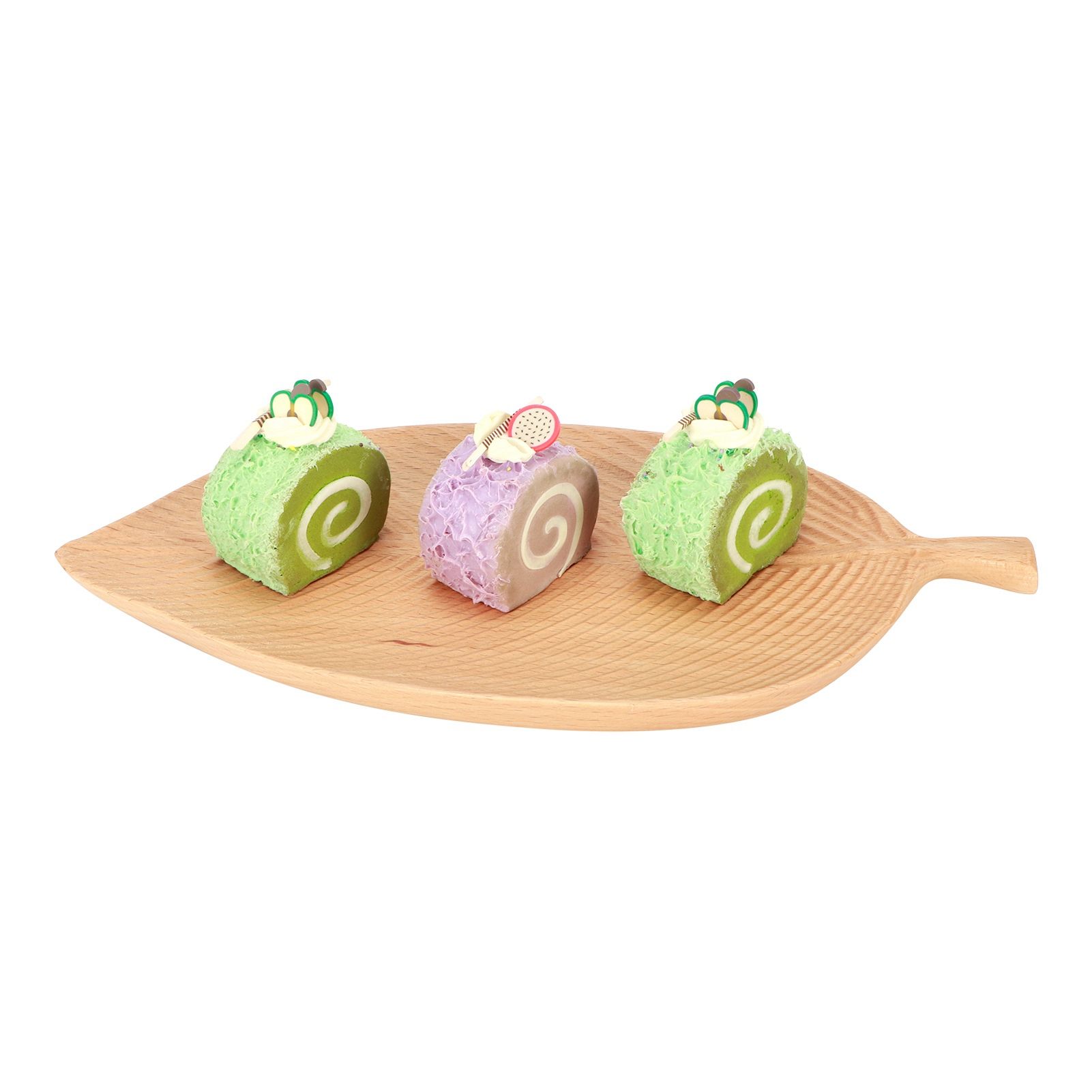 Leaf Shape Wood Plate Storage Trays Tea Tray Dessert Dinner Bread Fruit Snaks view 10