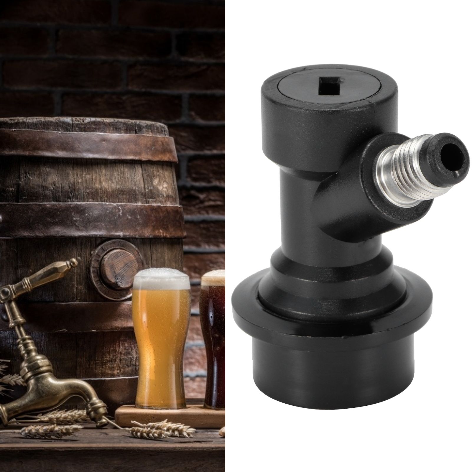 2PCS 1/4MFL Ball Lock Disconnects Kit for Homebrew Beer Soda Keg Liquid view 9
