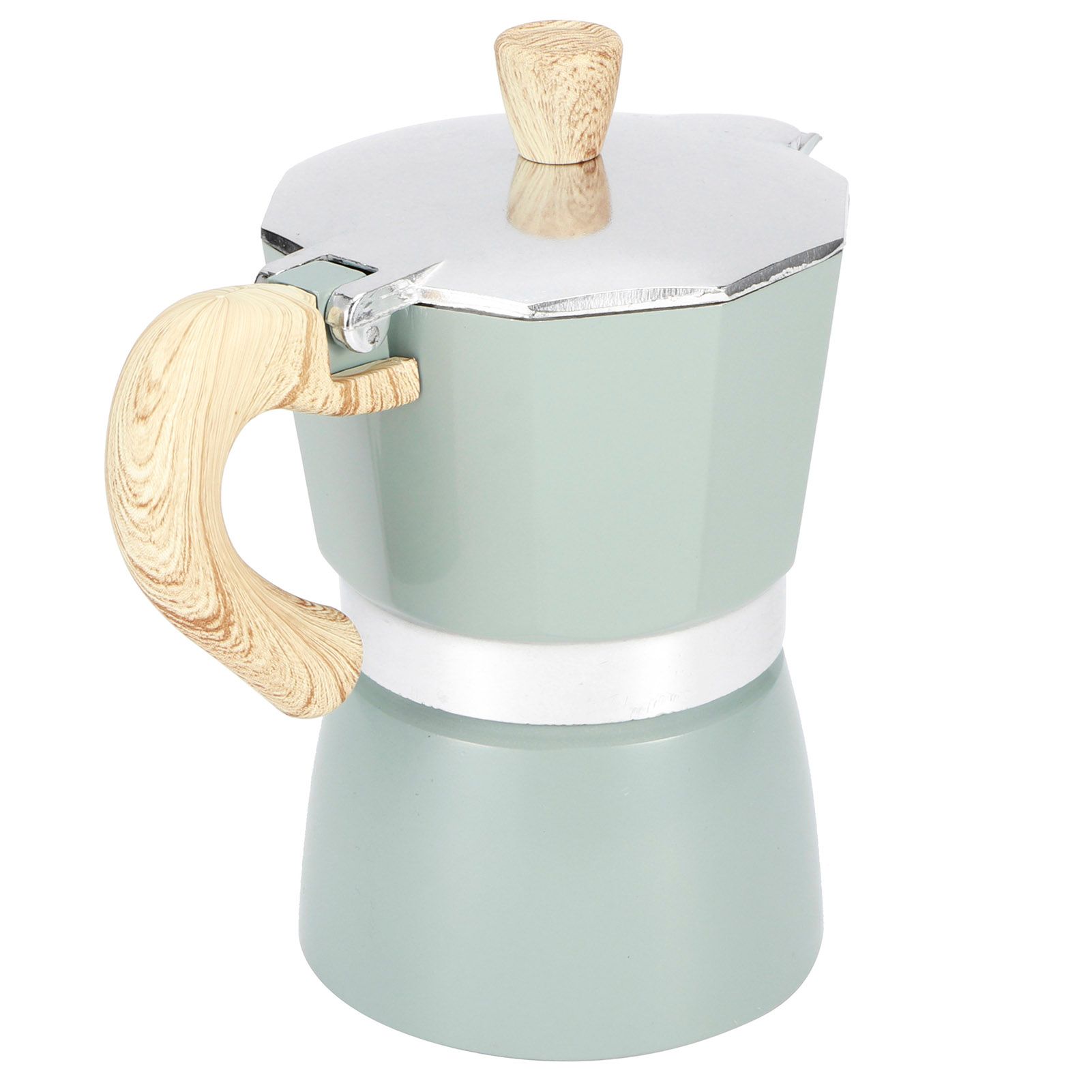Stovetop Coffee Maker Aluminium Octagonal Coffee Pot Kettle Moka Pot for Home view 3