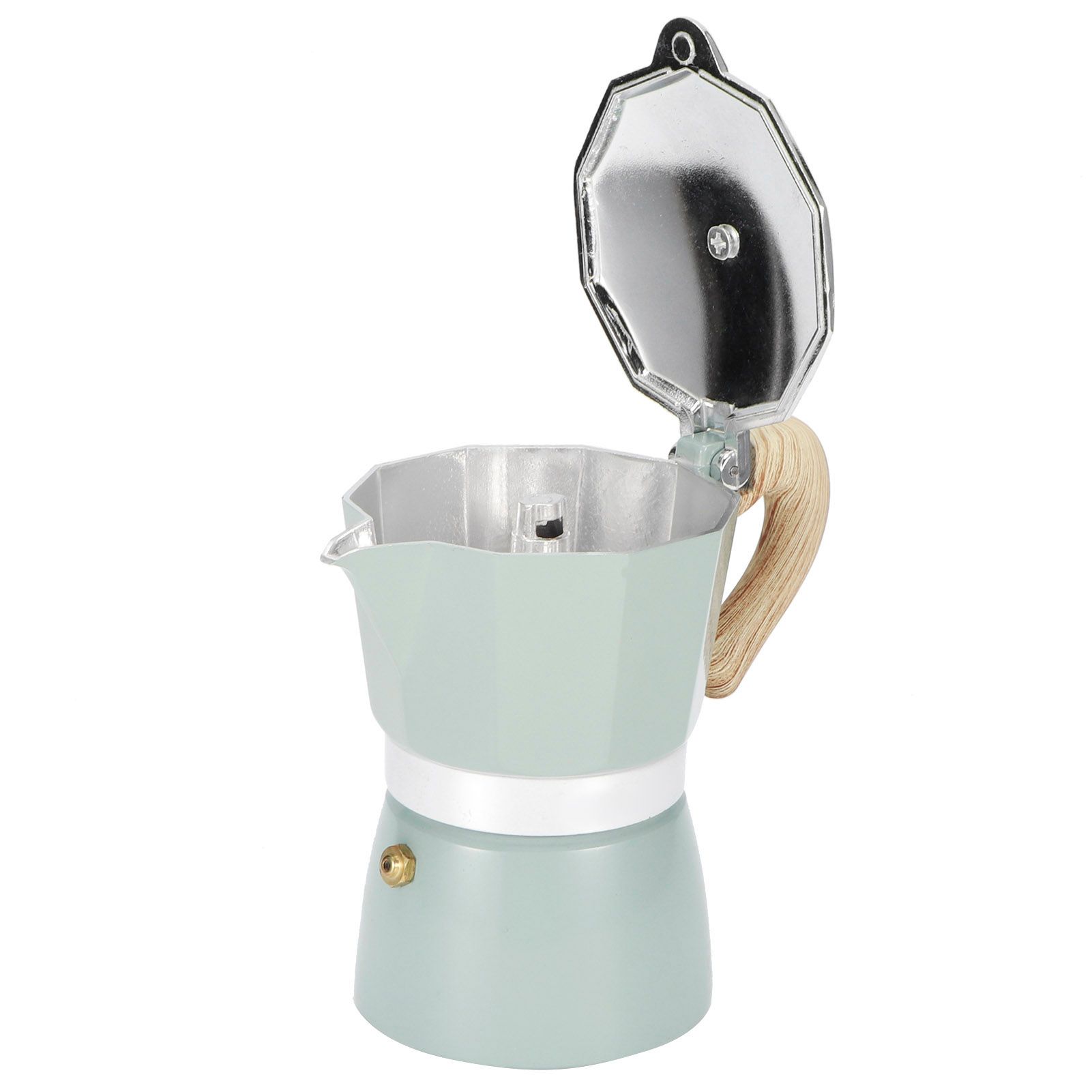 Stovetop Coffee Maker Aluminium Octagonal Coffee Pot Kettle Moka Pot for Home view 5