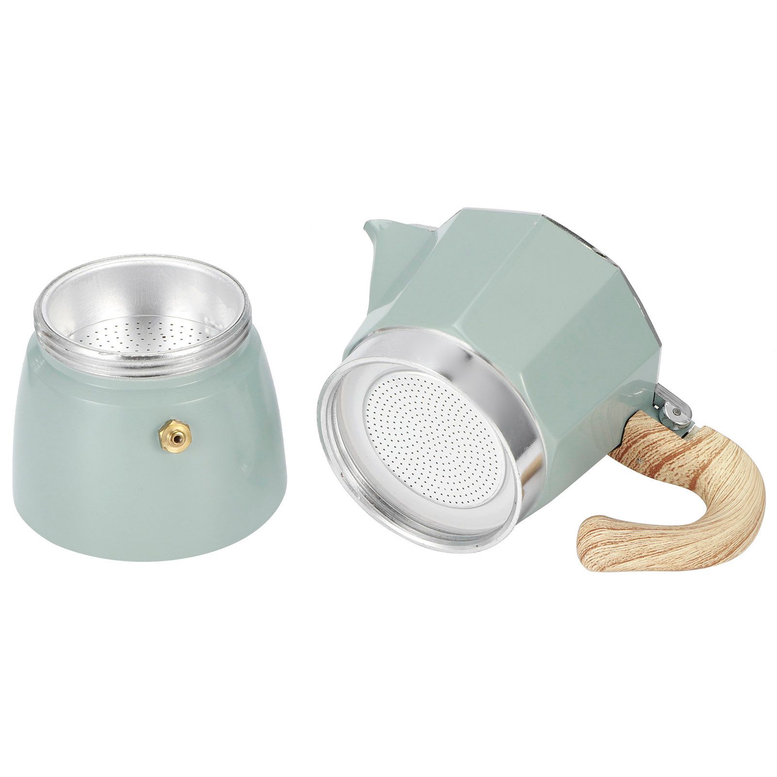 Stovetop Coffee Maker Aluminium Octagonal Coffee Pot Kettle Moka Pot for Home view 7