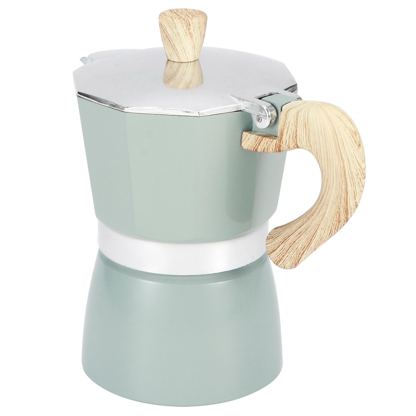 Stovetop Coffee Maker Aluminium Octagonal Coffee Pot Kettle Moka Pot for Home