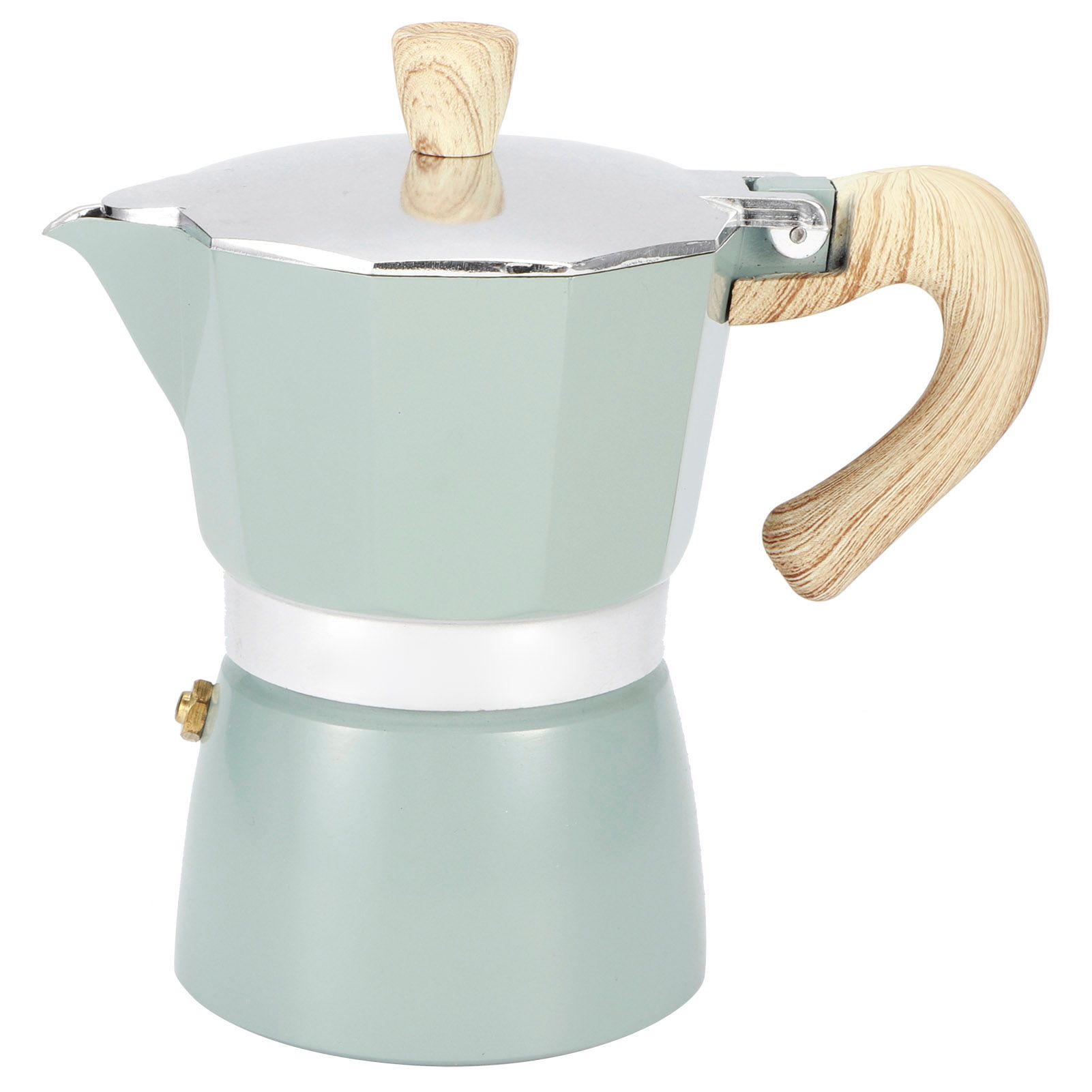 Stovetop Coffee Maker Aluminium Octagonal Coffee Pot Kettle Moka Pot for Home view 2