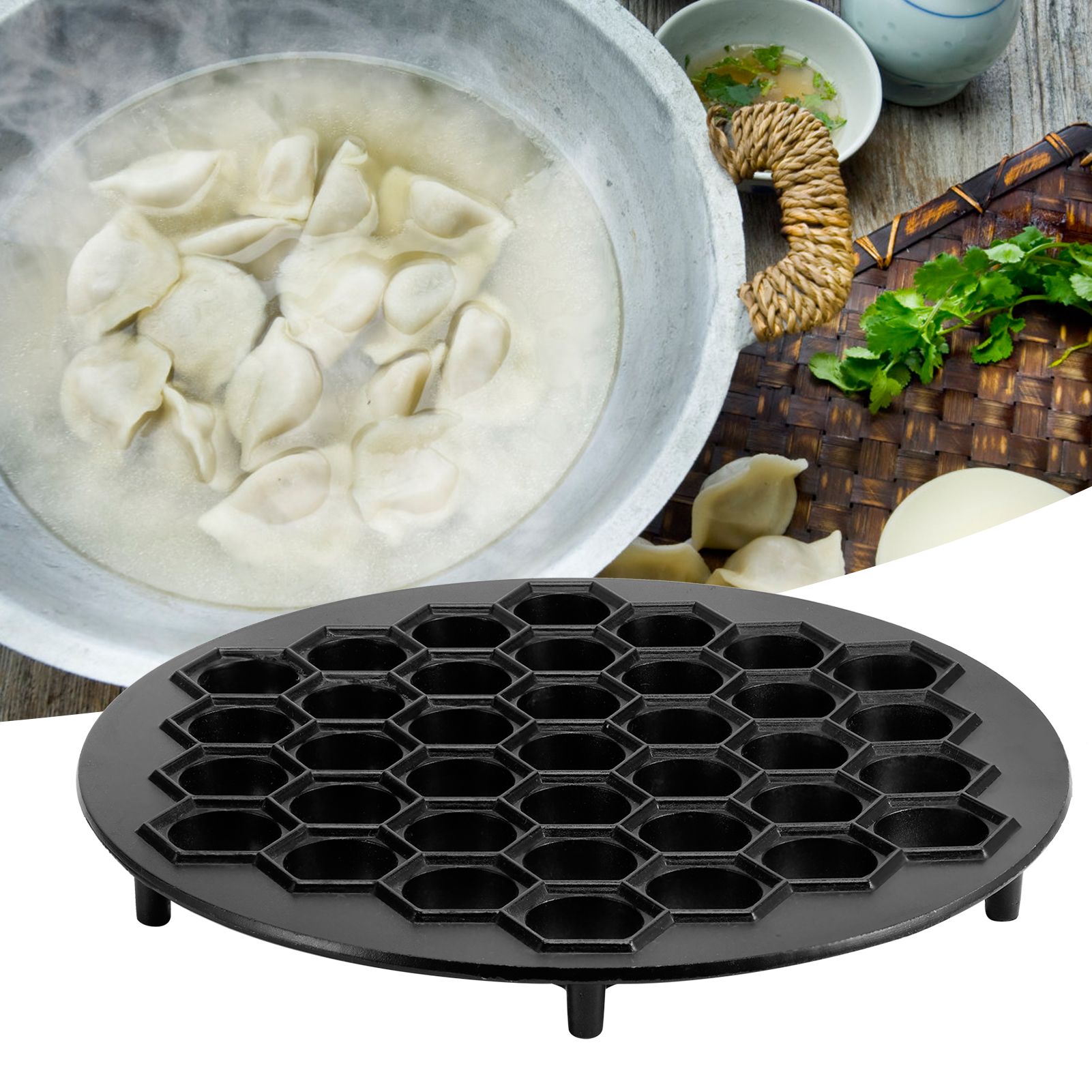 37 Holes Dumpling Mould Aluminium Alloy Ravioli Maker Baking Molds Pastry view 9