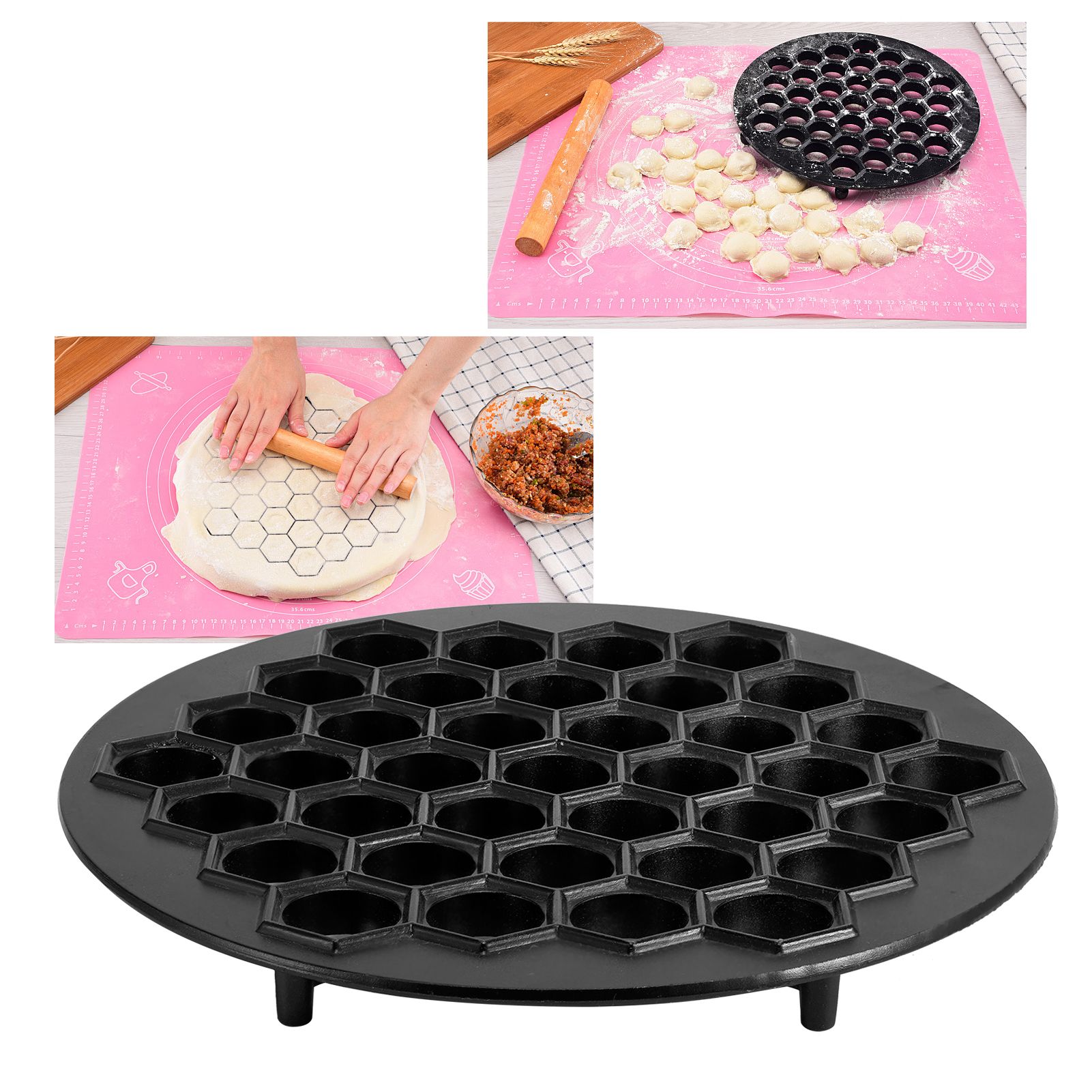 37 Holes Dumpling Mould Aluminium Alloy Ravioli Maker Baking Molds Pastry view 10