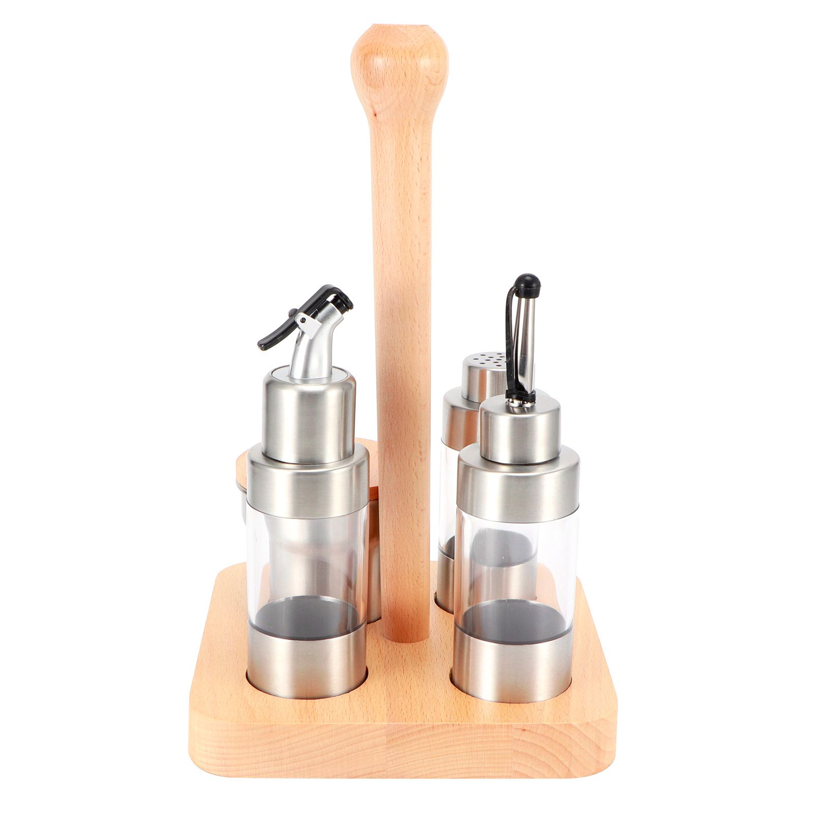 Cruet Condiment Spice Pepper Jar Box Seasoning Storage Container Pot Rack Set view 3