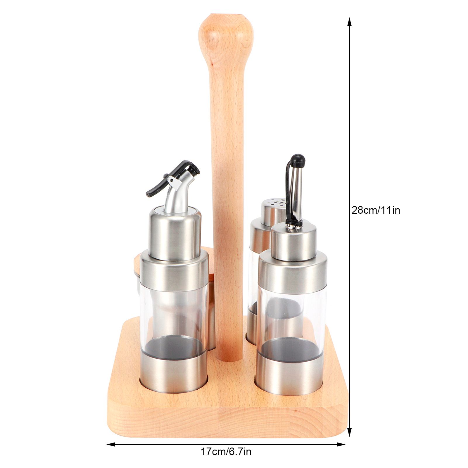Cruet Condiment Spice Pepper Jar Box Seasoning Storage Container Pot Rack Set view 11