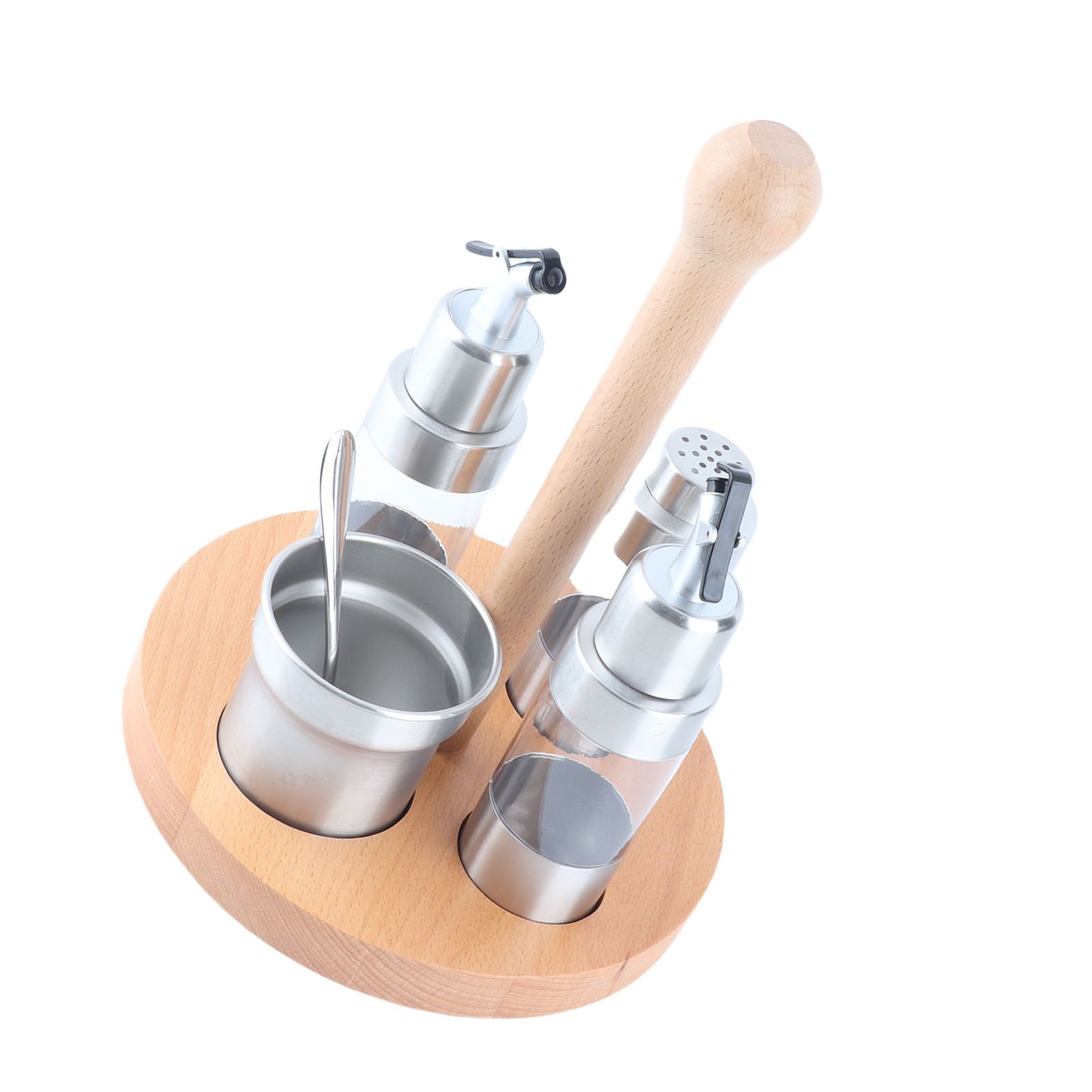Cruet Condiment Spice Pepper Jar Box Seasoning Storage Container Pot Rack Set view 3