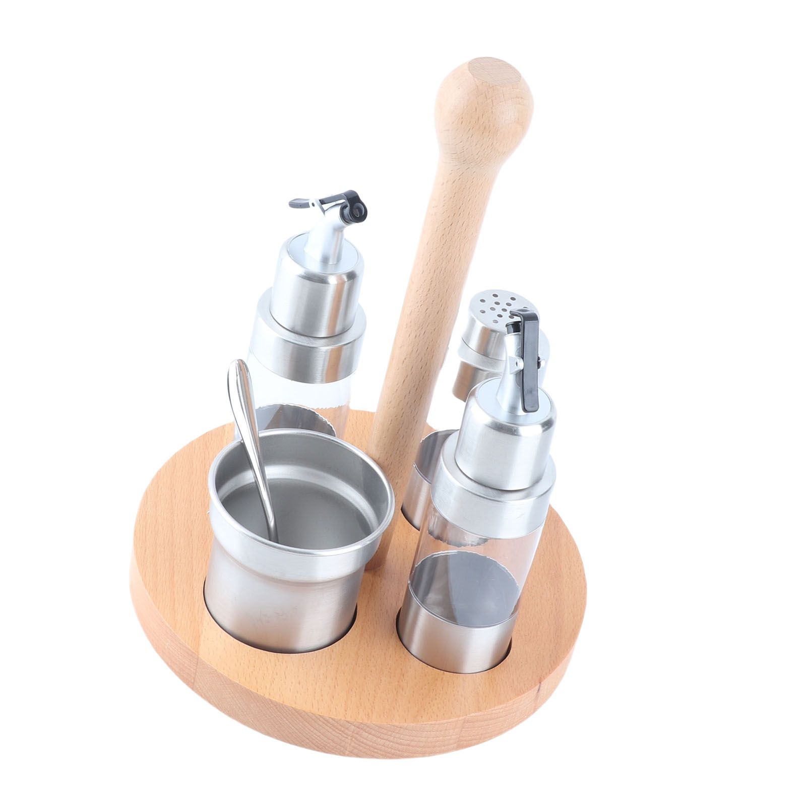 Cruet Condiment Spice Pepper Jar Box Seasoning Storage Container Pot Rack Set view 4