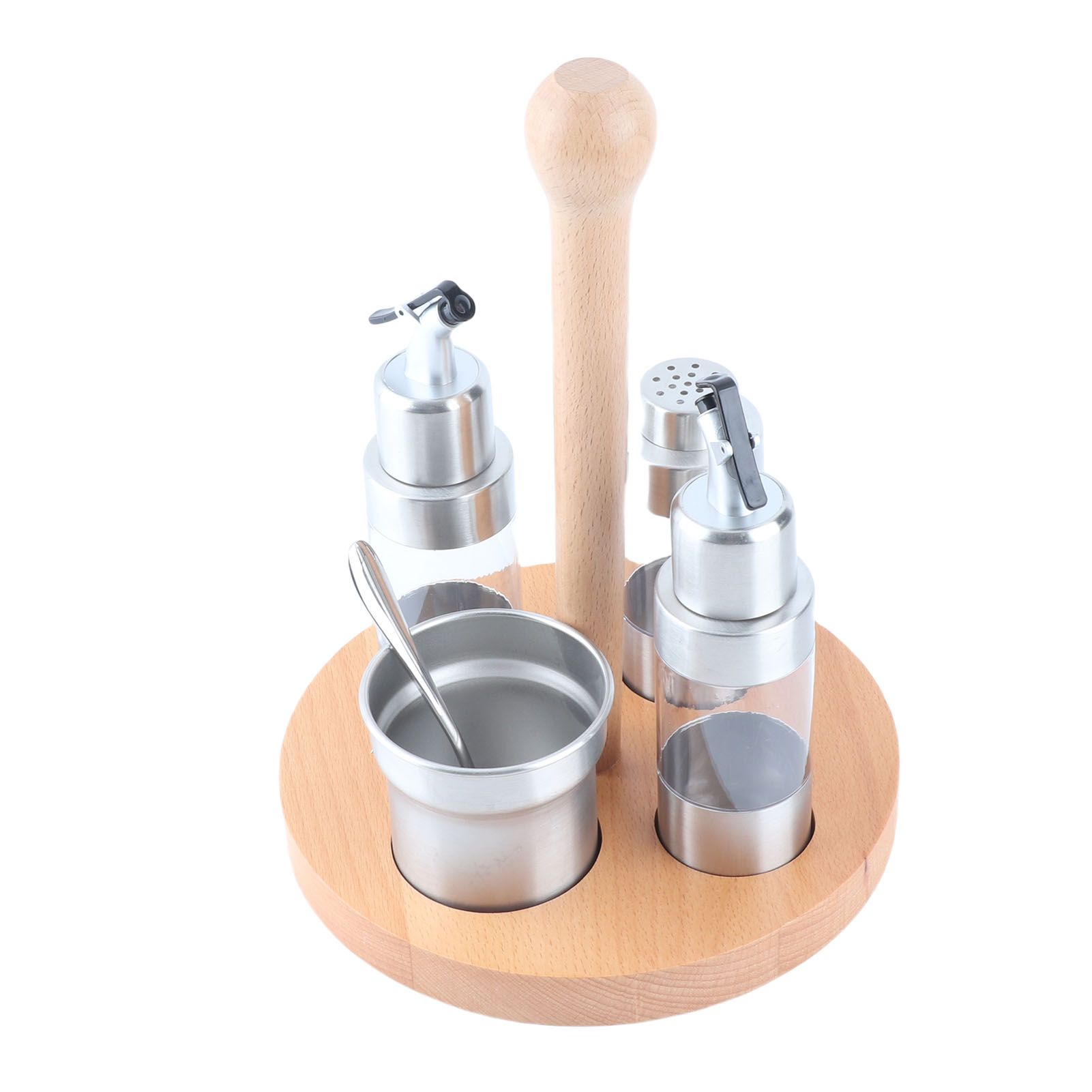Cruet Condiment Spice Pepper Jar Box Seasoning Storage Container Pot Rack Set view 5
