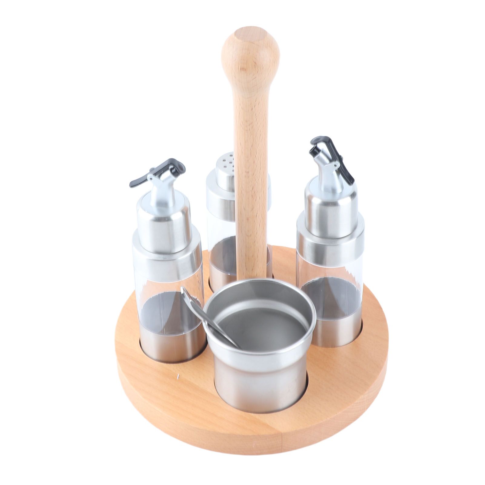 Cruet Condiment Spice Pepper Jar Box Seasoning Storage Container Pot Rack Set view 6