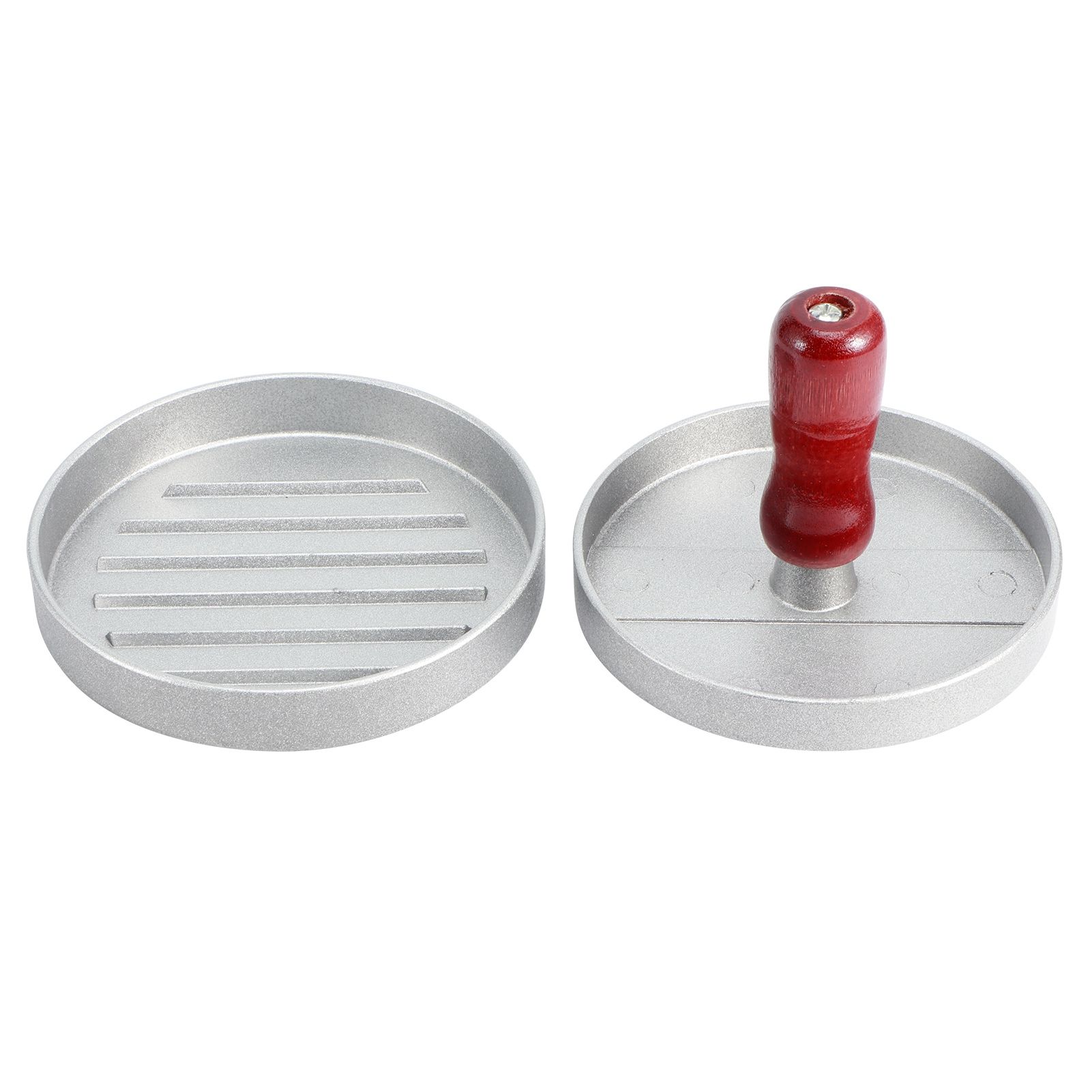 Aluminum Alloy Non-Stick Hamburger Press Meat Patty Maker Mold with Wood view 5