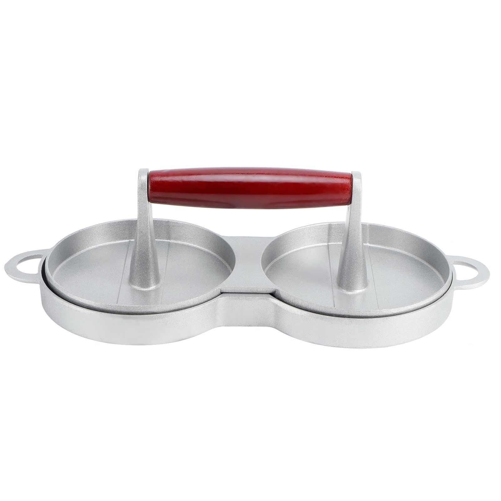 2 Grids Round Shape DIY Kitchen Non-Stick Hamburger Press Patty Maker Mold view 2