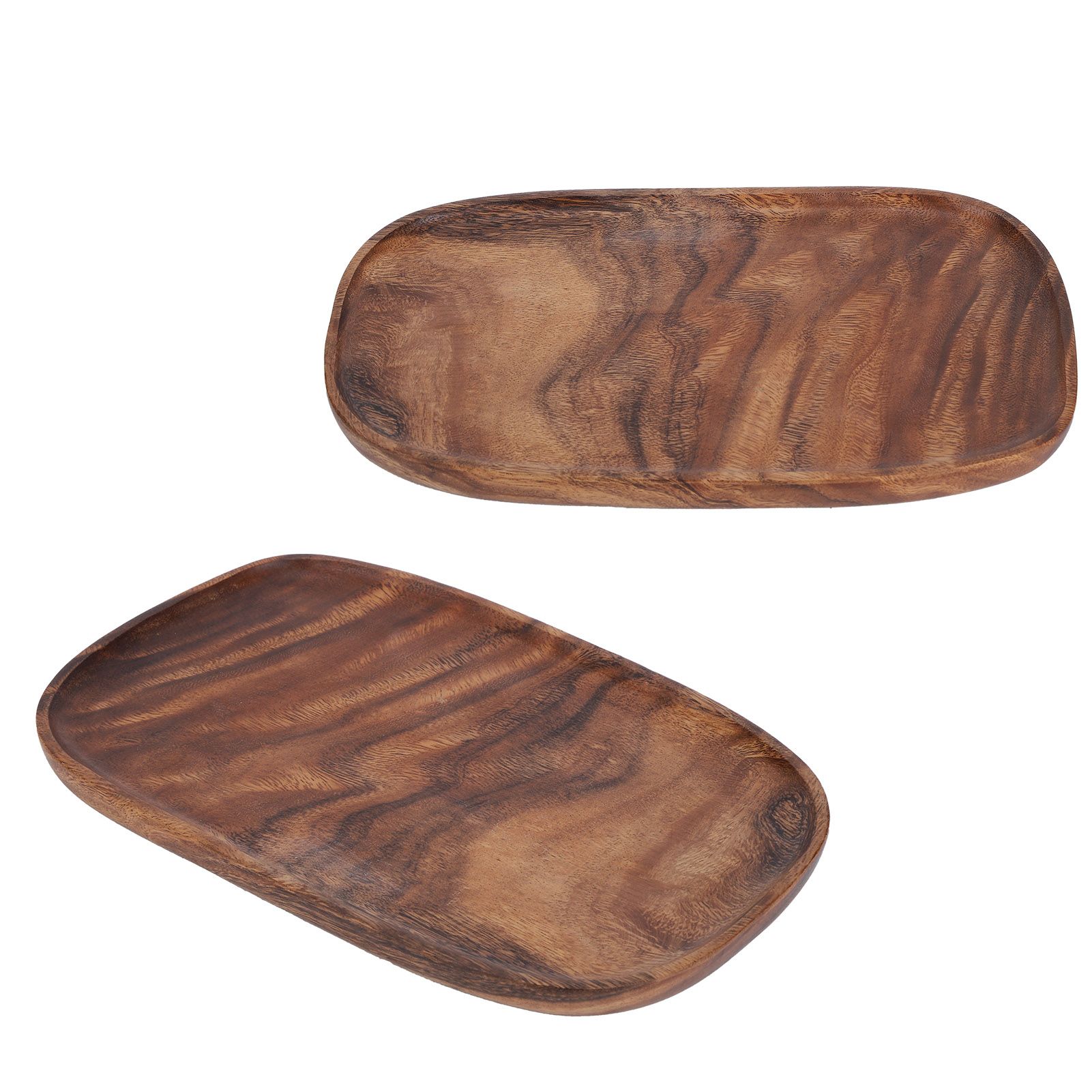 Irregular Wood Storage Tray Snack Fruit Organizer Table Accessories Fast Food view 5