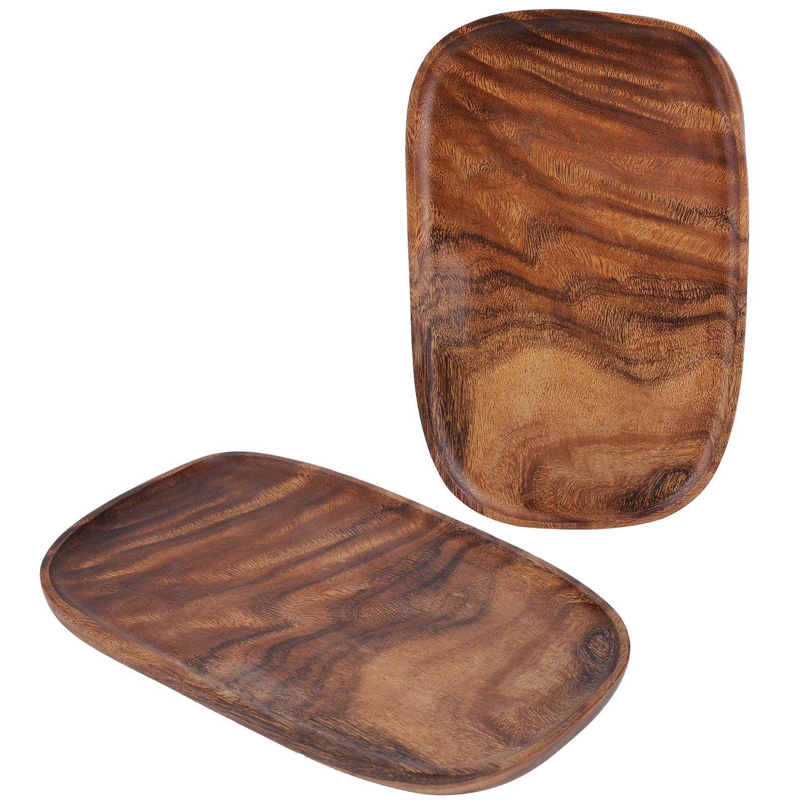 Irregular Wood Storage Tray Snack Fruit Organizer Table Accessories Fast Food view 7