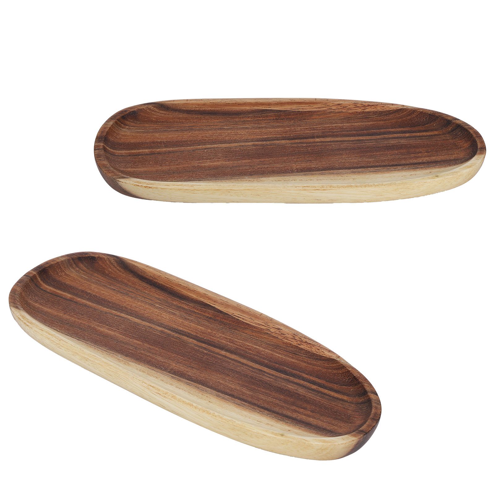 Irregular Wood Storage Tray Snack Fruit Organizer Table Accessories Fast Food view 5