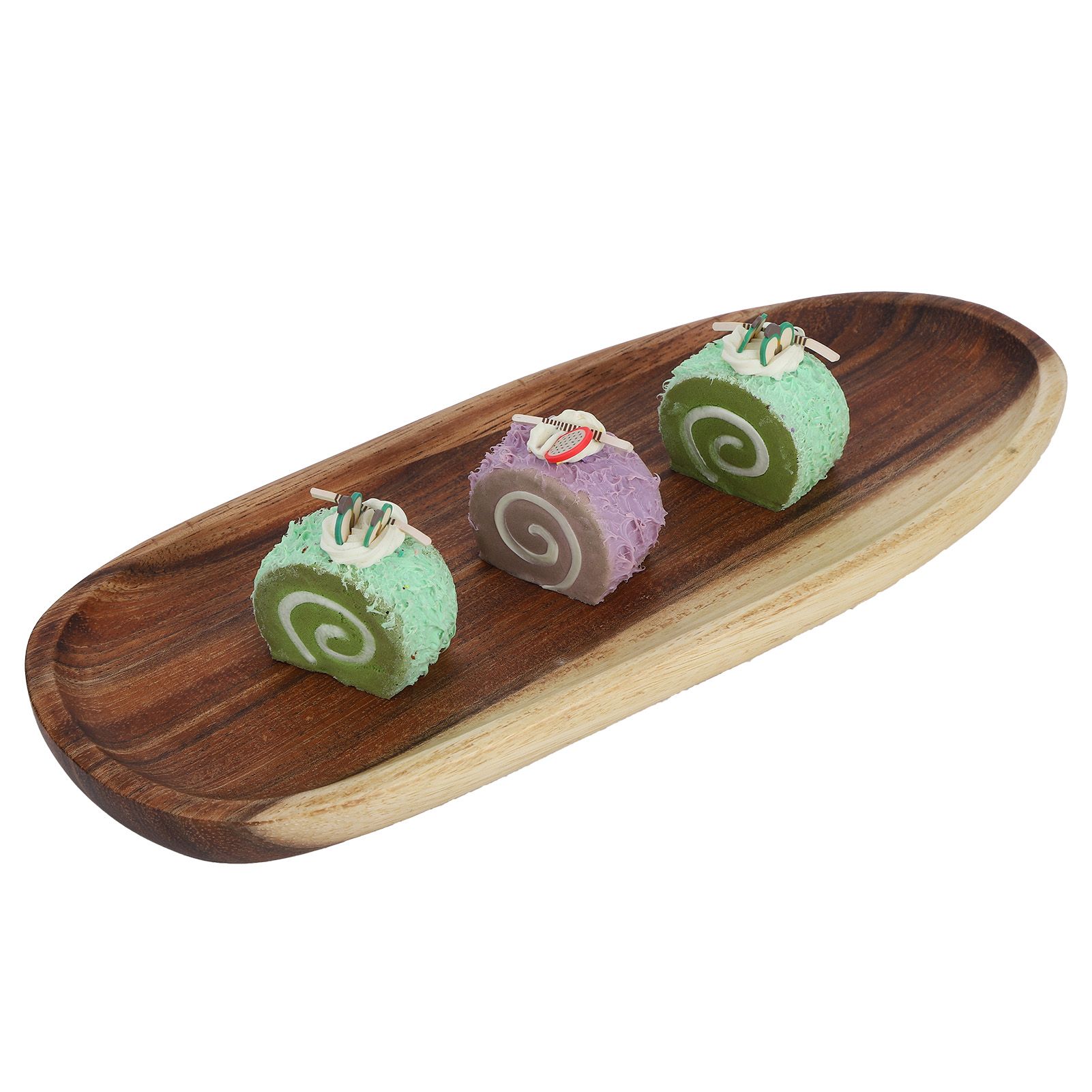Irregular Wood Storage Tray Snack Fruit Organizer Table Accessories Fast Food view 9