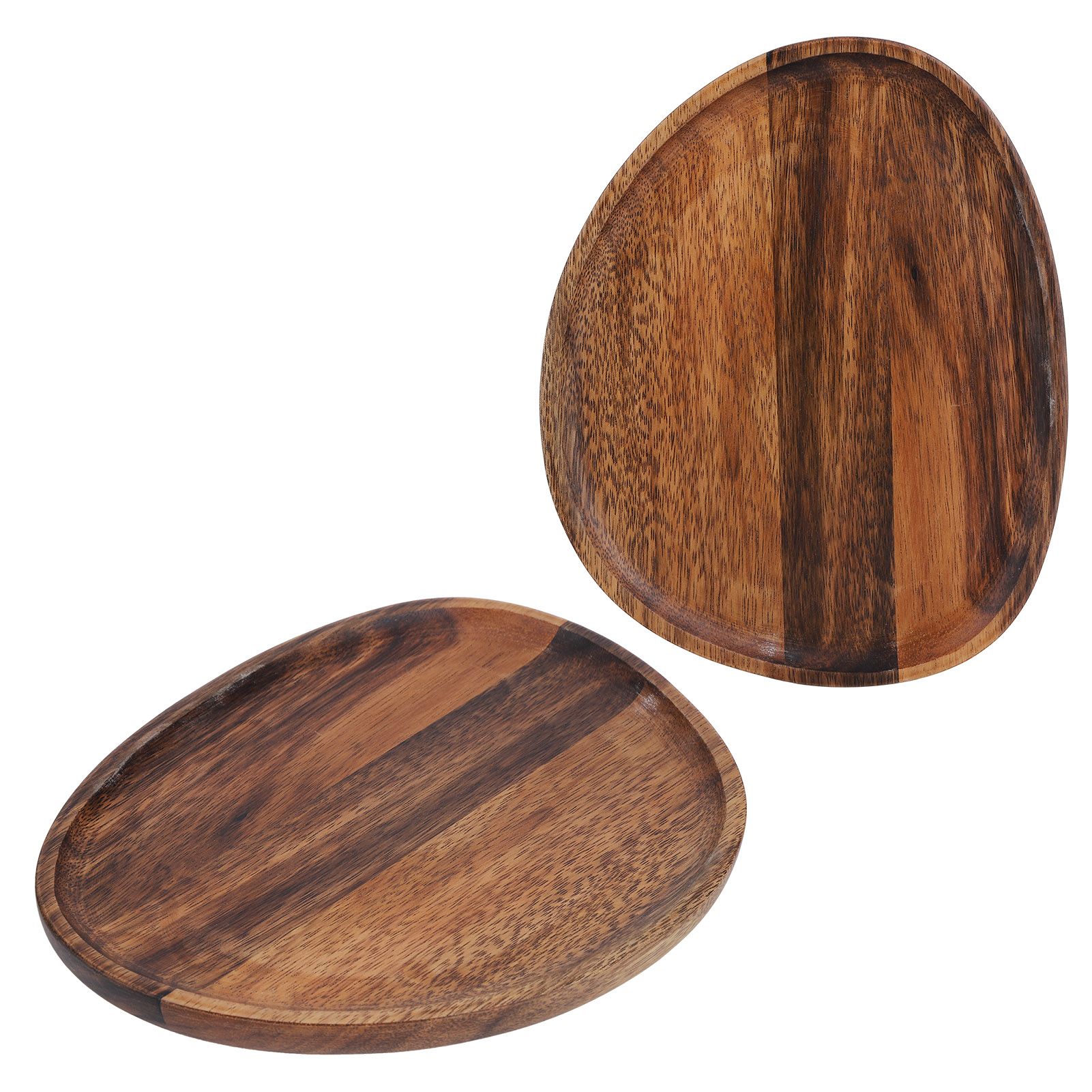 Irregular Wood Storage Tray Snack Fruit Organizer Table Accessories Fast Food view 7
