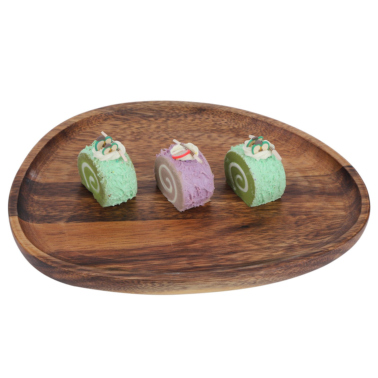 Irregular Wood Storage Tray Snack Fruit Organizer Table Accessories Fast Food view 8